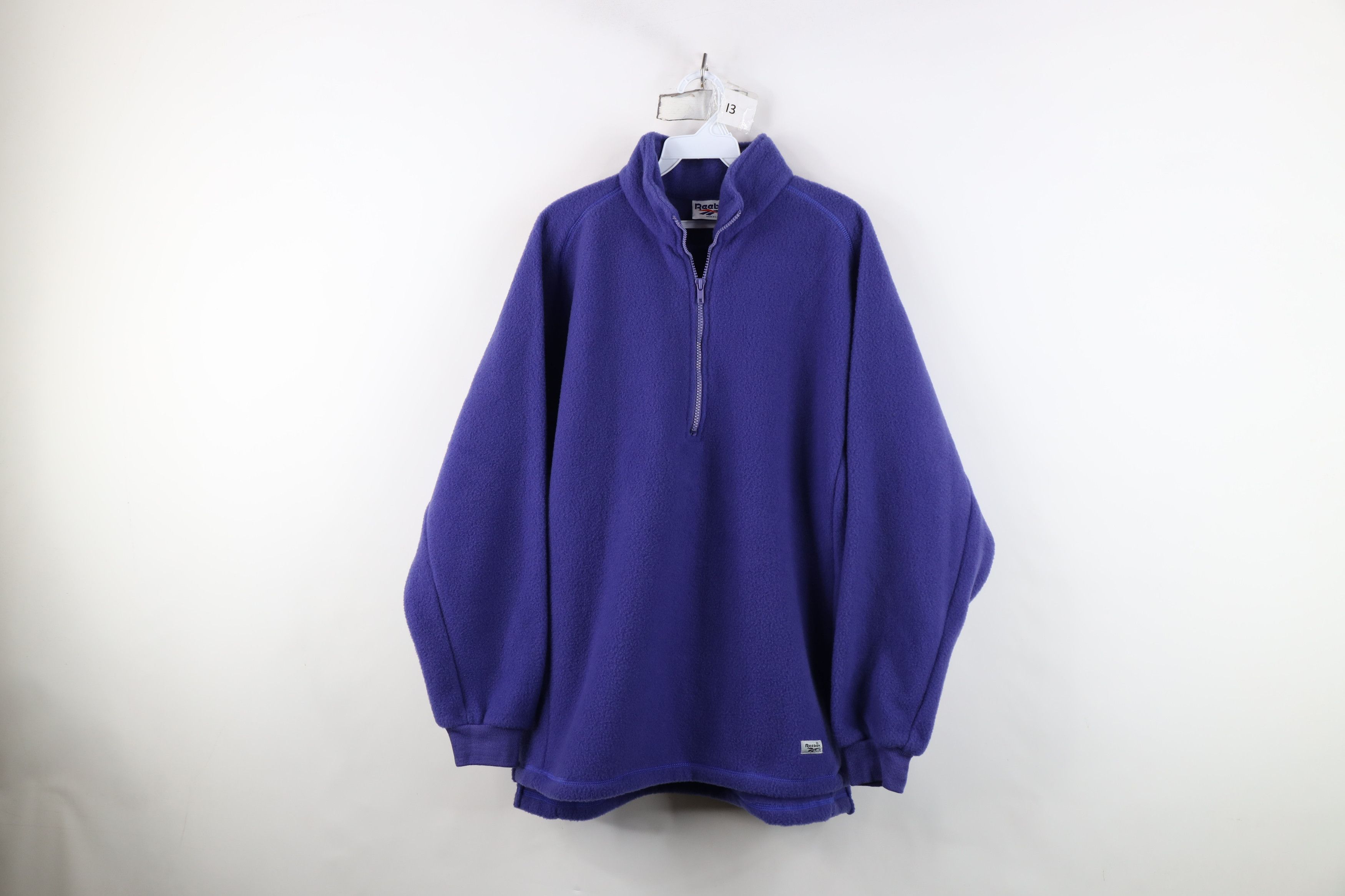 Reebok Vintage 90s Reebok Half Zip Fleece Pullover Sweater USA Size L / US 10 / IT 46 - 1 Thumbnail