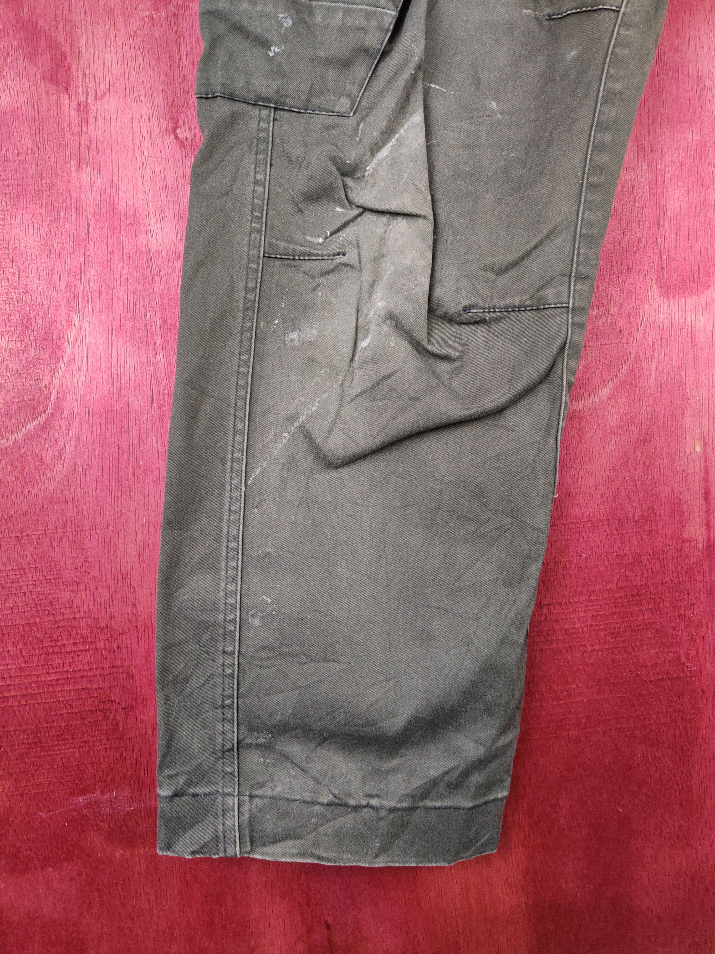Japanese Brand Genba Dark Olive Multipocket Cargo Pants #S1285 Size US 37 - 4 Thumbnail