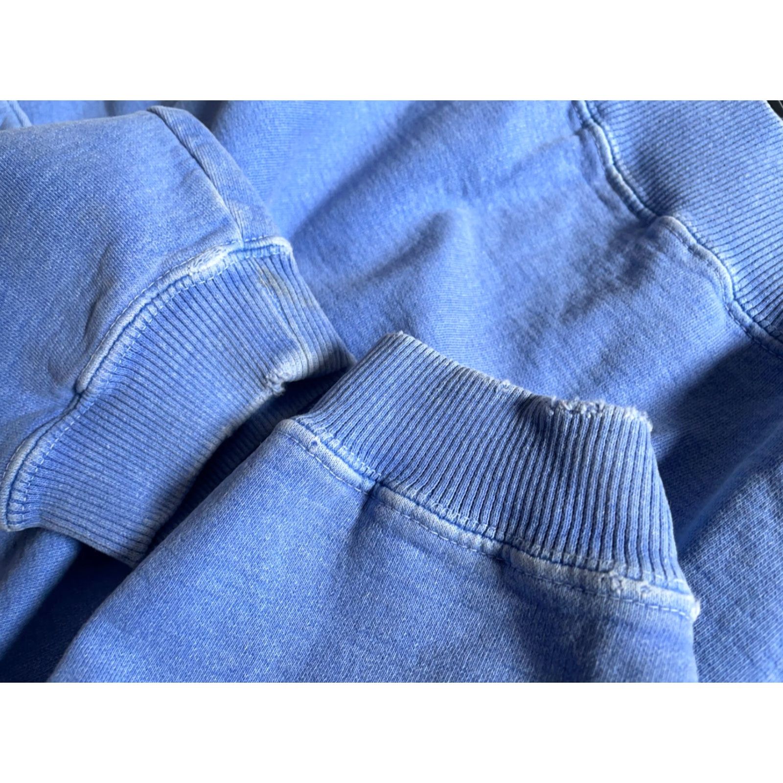 Vintage Austins Hoodie Mens Medium Blue Pigment Dyed Pullover Sweatshirt Canada Made Cotton Heavyweight 90s Retro Cotton Long Sleeve Crew Neck Regular Size US M / EU 48-50 / 2 - 5 Thumbnail