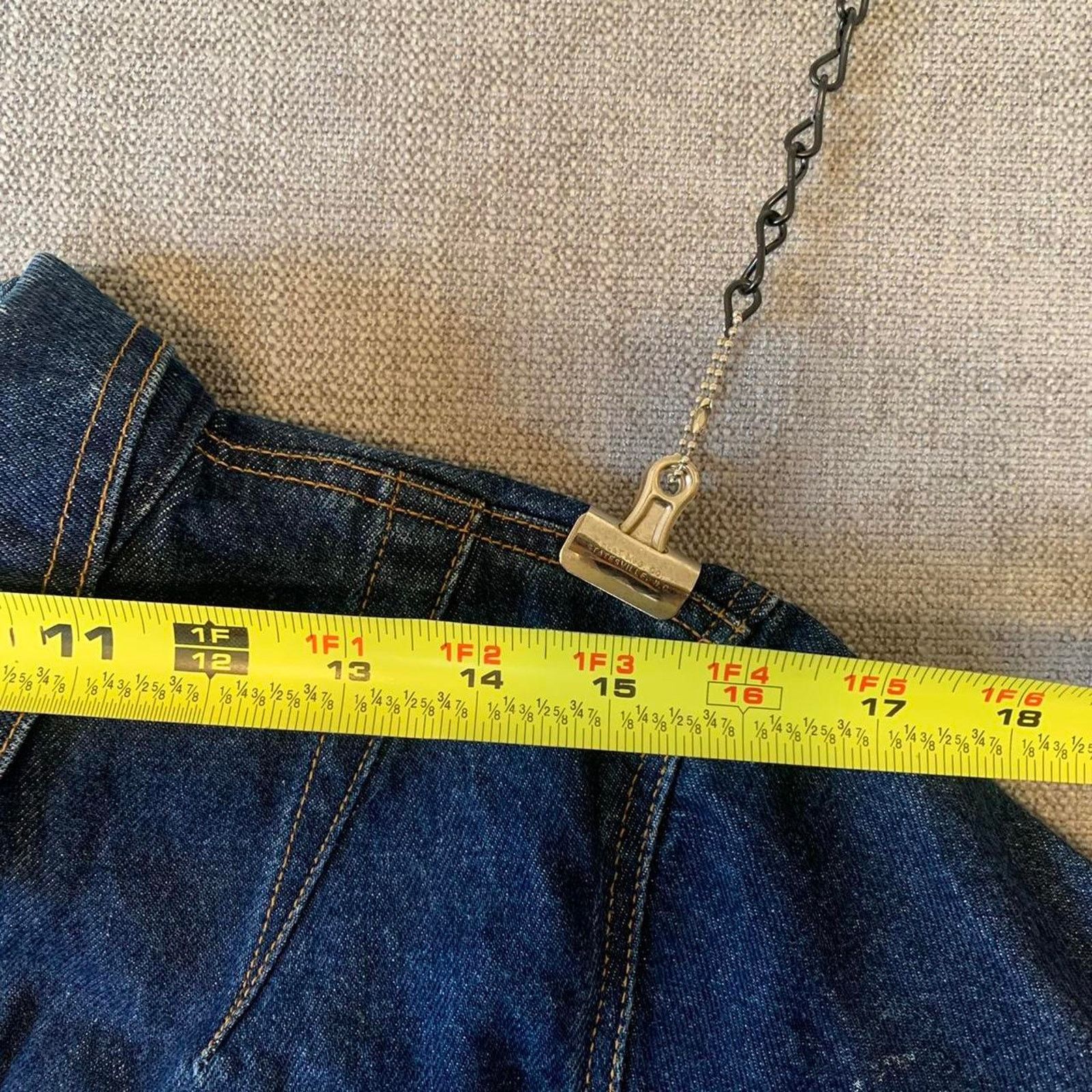 Other Vintage 90s Plain Pockets dark blue denim jacket Size M / US 6-8 / IT 42-44 - 6 Thumbnail