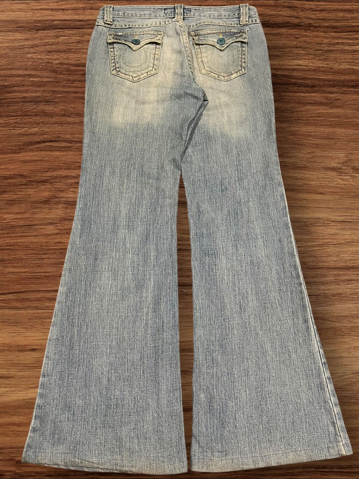 Japanese Brand Vintage Japanese Brand Leavs Strawberry Blue Wash Flare Jean Size US 30 / EU 46 - 2 Thumbnail