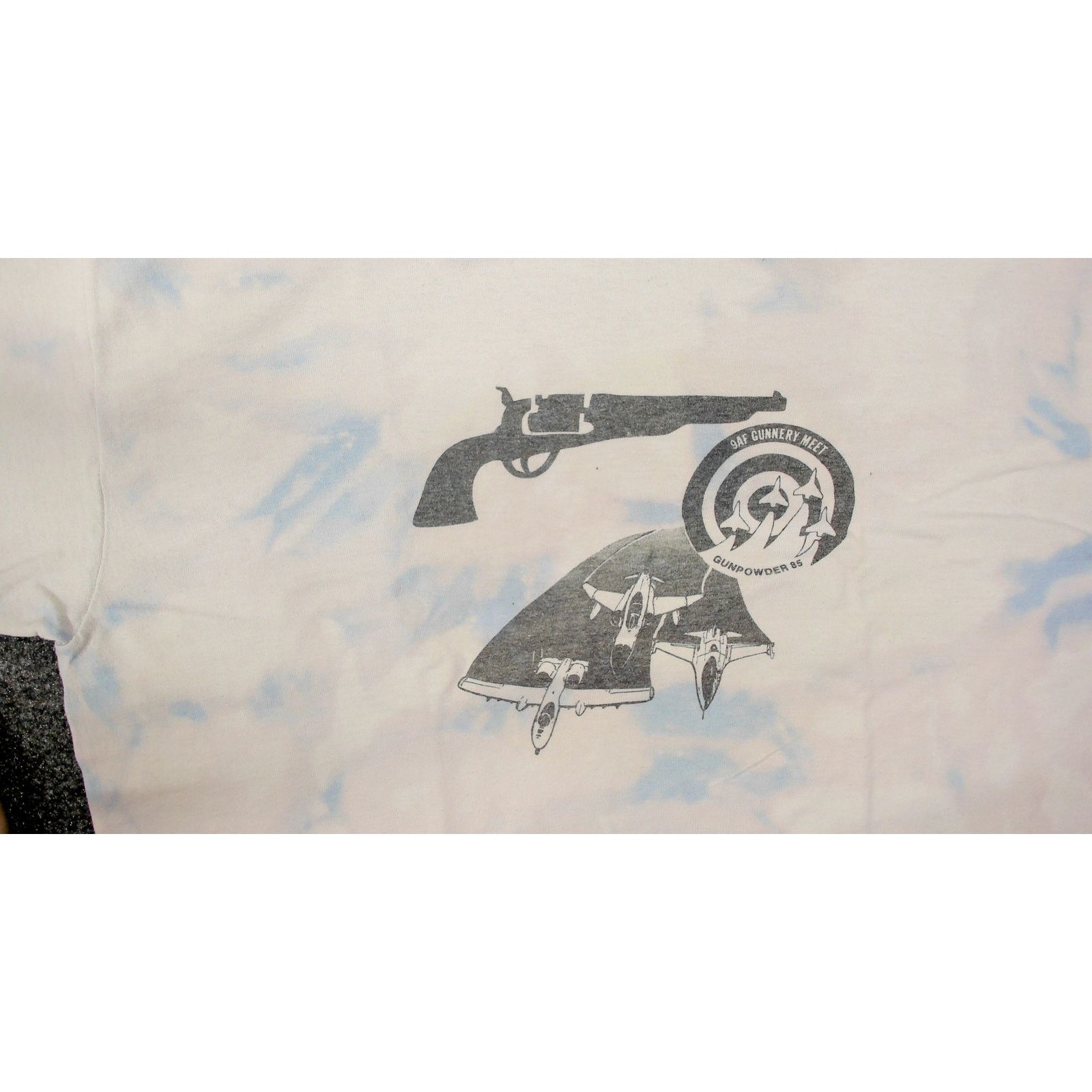 Jerzees Vintage 1985 9AF Gunnery Meet Single Stitch Tie-Dye Tee Size US L / EU 52-54 / 3 - 7 Thumbnail