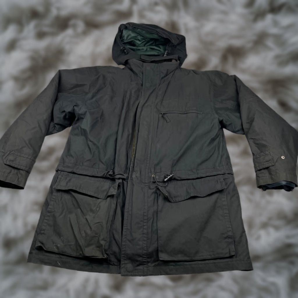 RFT Rainforest Men's 3-in-1 Parka Jacket Black Large 3-in-1 Hooded Removable Lining Down Insulation Full Zip Jacket Mens