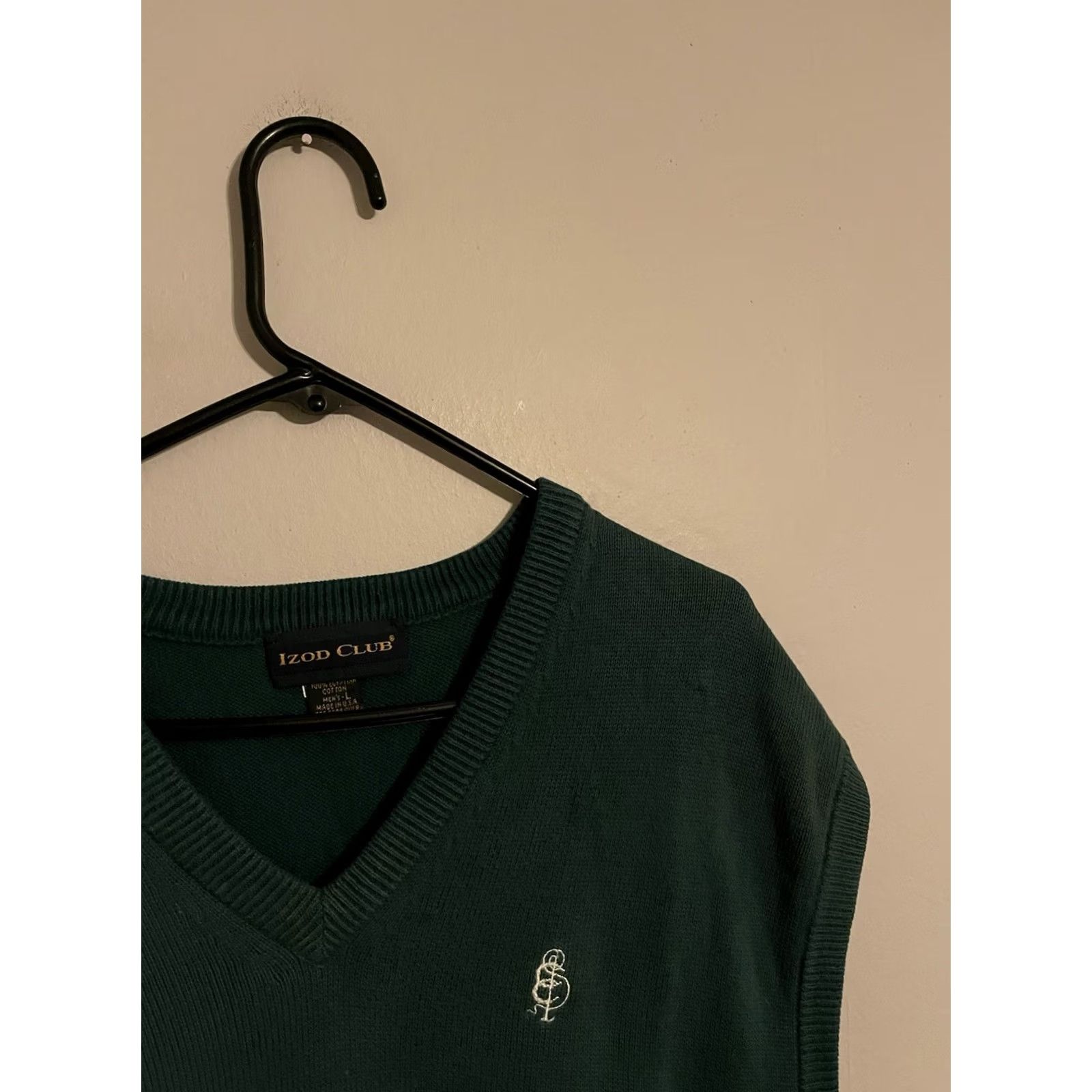Izod VINTAGE Izod Green Cotton Knit Golf Sweater Vest - Men's L Size US L / EU 52-54 / 3 - 2 Thumbnail