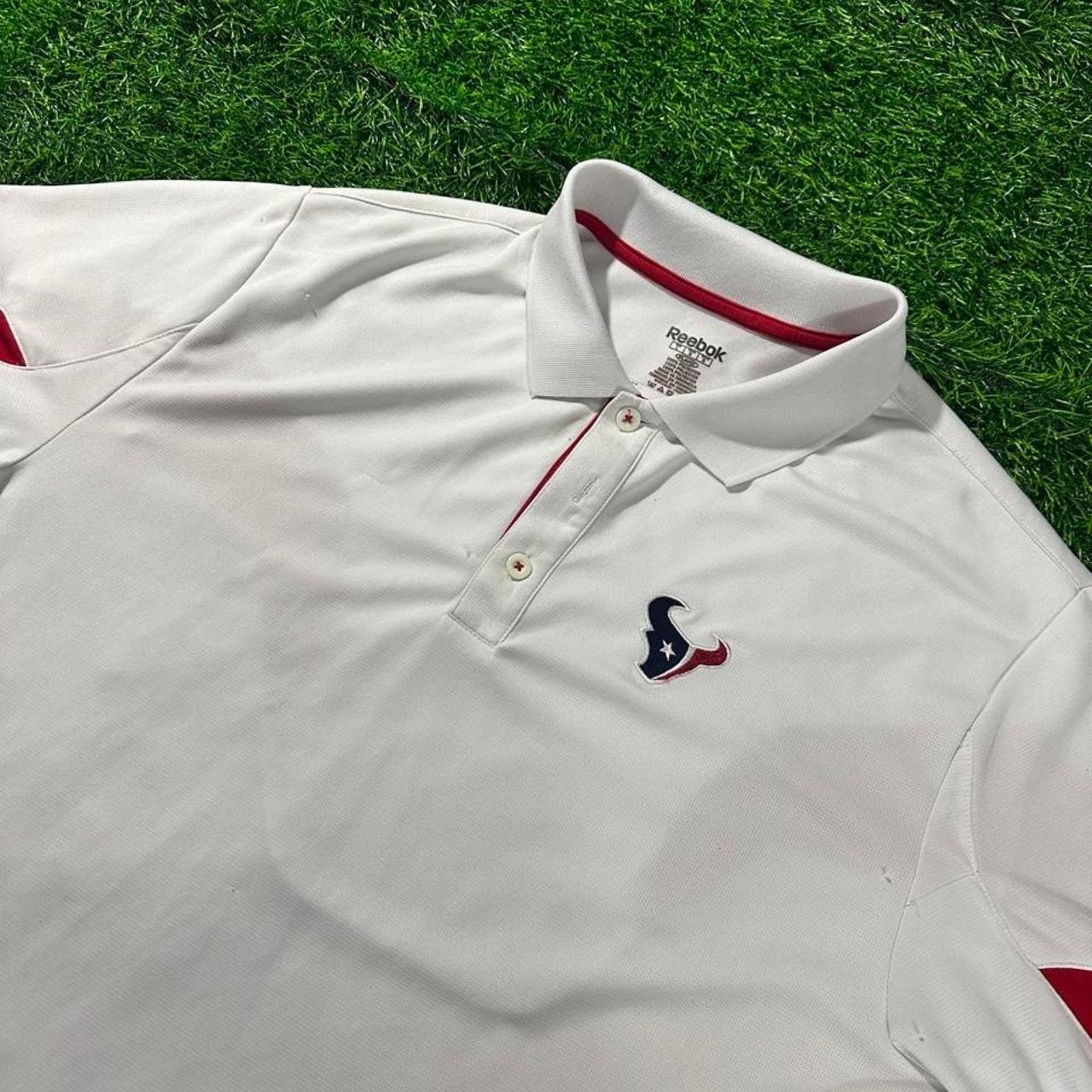 Reebok White and Red Reebok x NFL Houston Texans Polo Shirt - XL Size US XL / EU 56 / 4 - 2 Thumbnail