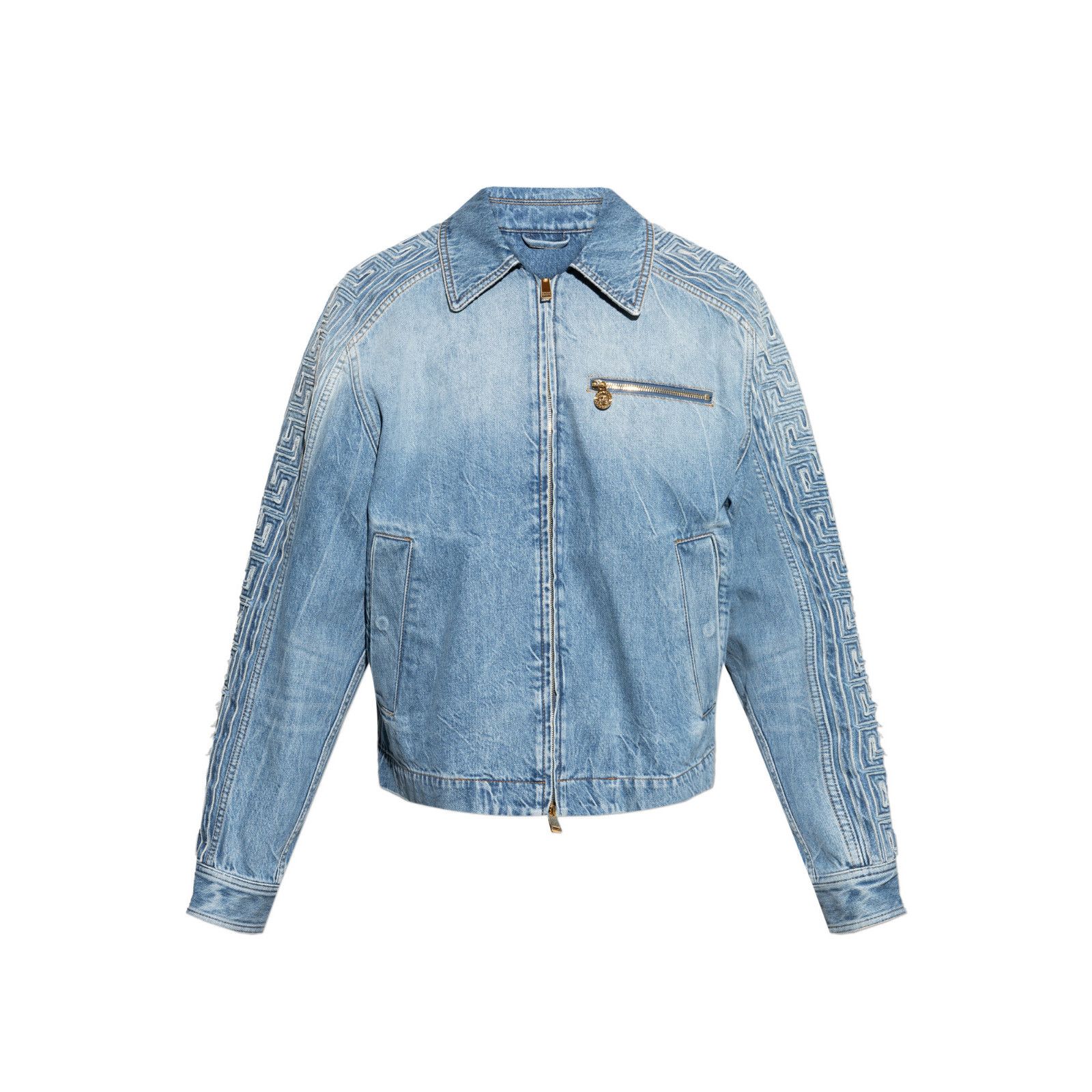 Versace VERSACE Blue Denim Jacket New & Authentic (Men's size:XL;) Size US XL / EU 56 / 4 - 1 Preview
