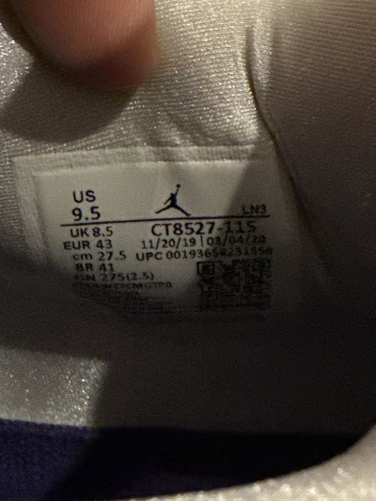 Jordan Brand Jordan 4 Retro Metallic Purple Size US 9.5 / EU 42-43 - 6 Thumbnail