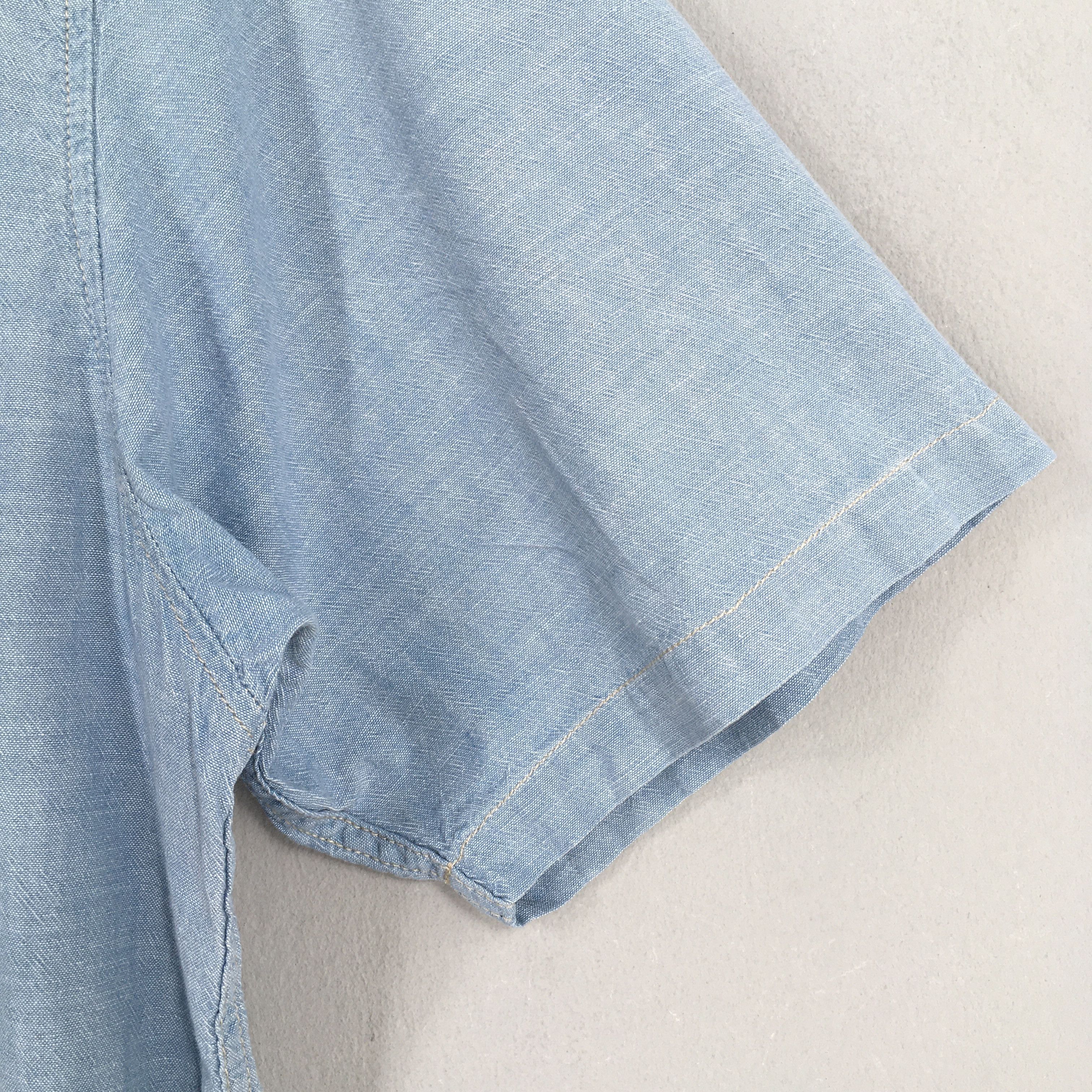 Japanese Brand Vintage 90's Bohemians Japan Blue Chambray Shirt M Size US M / EU 48-50 / 2 - 7 Thumbnail