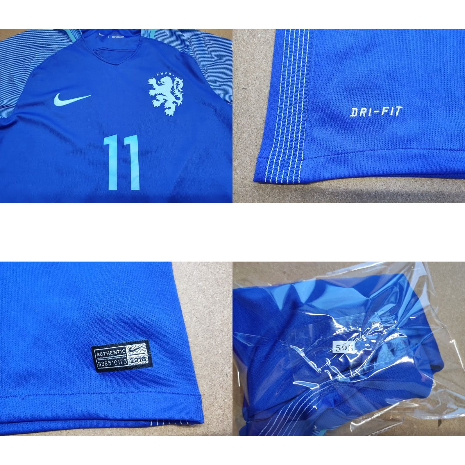Nike Nike Netherlands 2016 2017 Jersey Size S Arjen Robben #11 Soccer Mens Small Blue Shirt Size US S / EU 44-46 / 1 - 10 Thumbnail