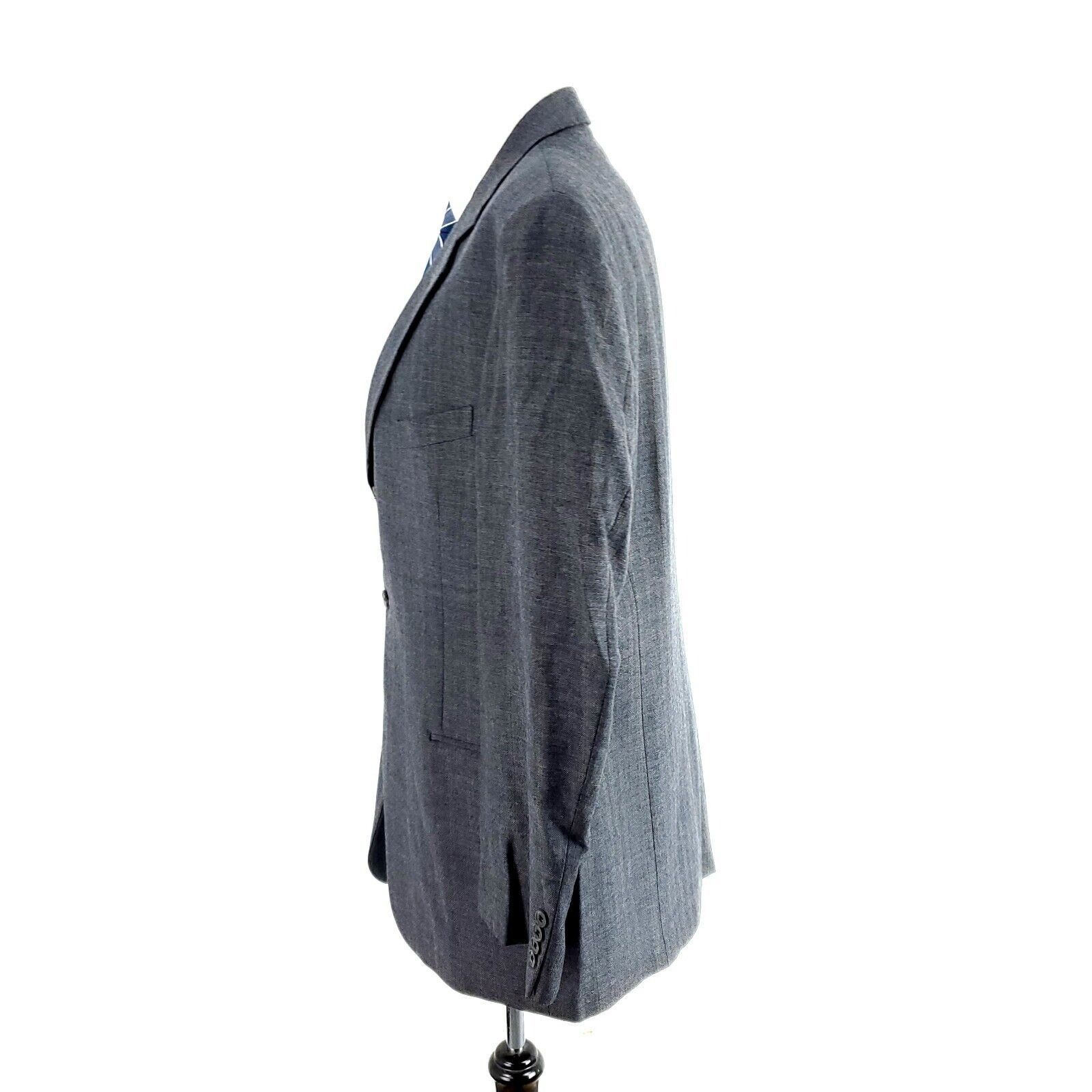 Joseph Abboud Joseph Abboud Nordstrom Wool 3 Button Sport Coat 42R Gray Bl Size 42R - 4 Thumbnail