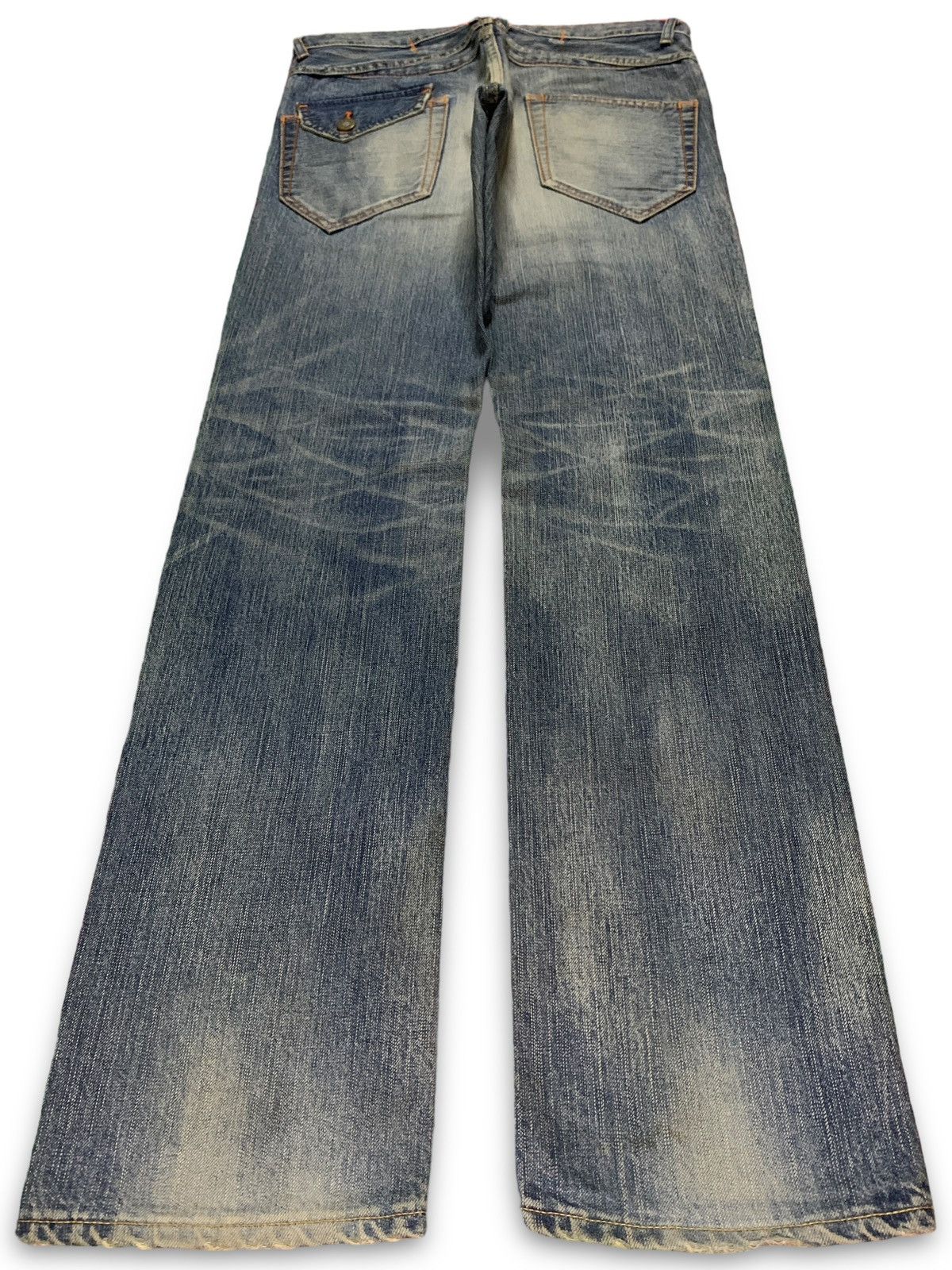 Japanese Brand Vintage Japanese Blue Way Rusty Wash Distressed Loose Jeans Size US 32 / EU 48 - 2 Thumbnail
