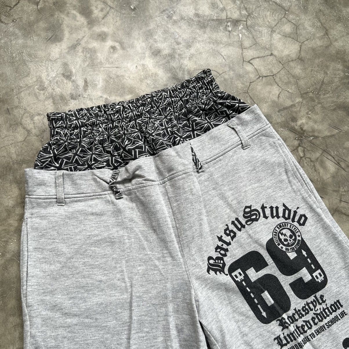 Seditionaries 2000s Ba-Tsu Vkei Style Double Waist Skull Relax Short Pants Size US 28 / EU 44 - 3 Thumbnail