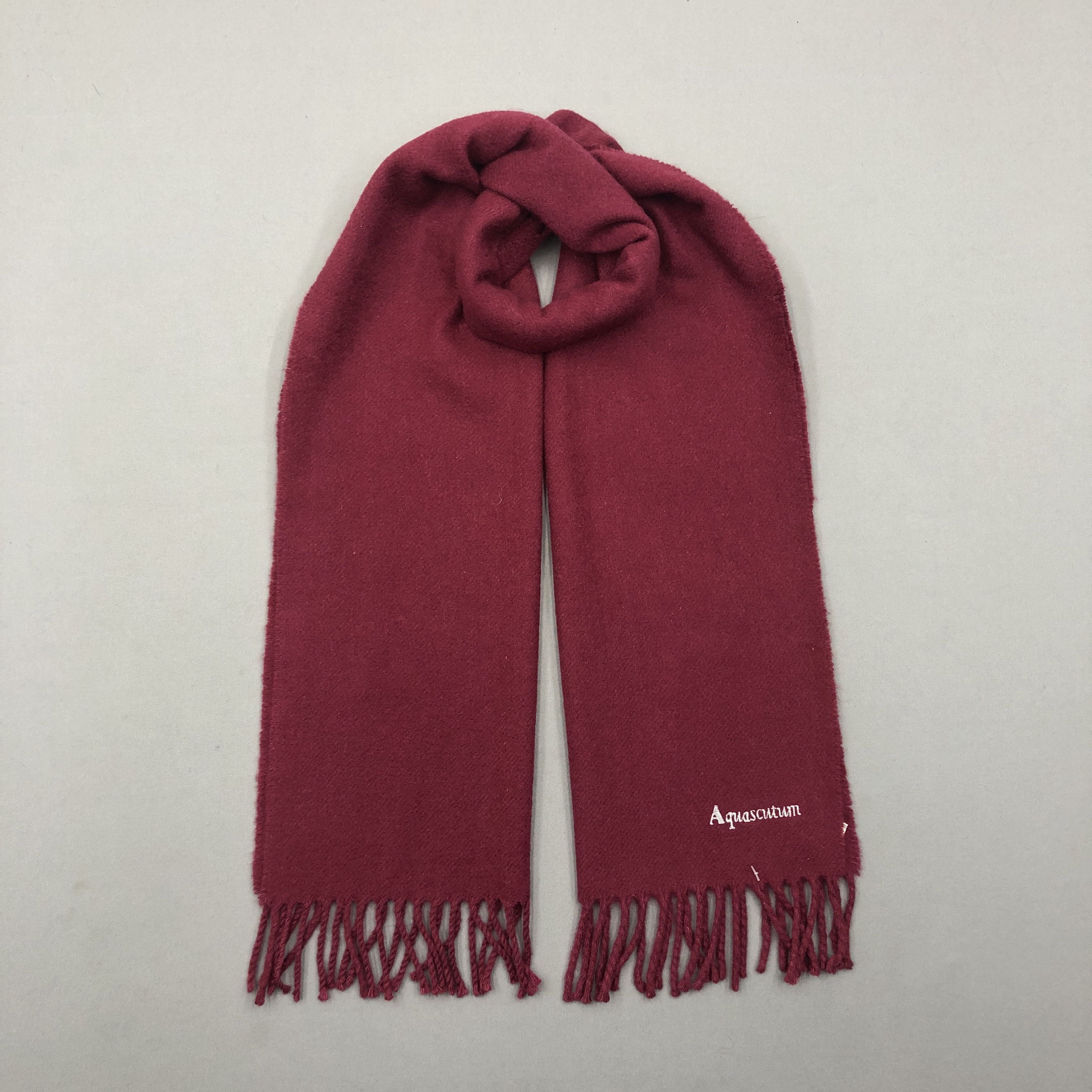 Aquascutum Vintage Aquascutum Scarf Fringe Wool Cashmere Scarves Size ONE SIZE - 1 Thumbnail