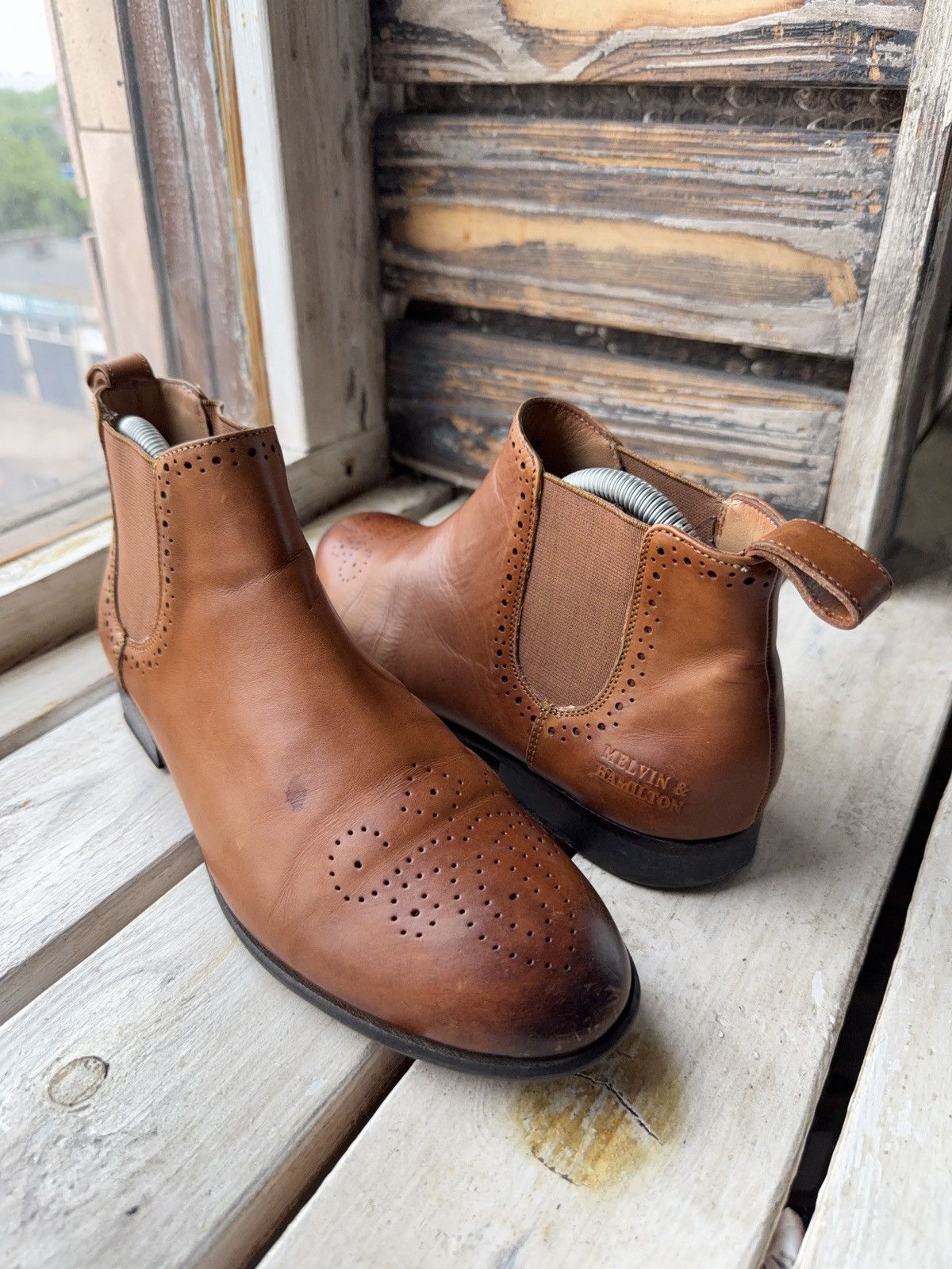 Melvin & Hamilton Vintage 00s Melvin & Hamilton Chelsea Retro Cowgirl Western Size US 8 / IT 38 - 1 Thumbnail