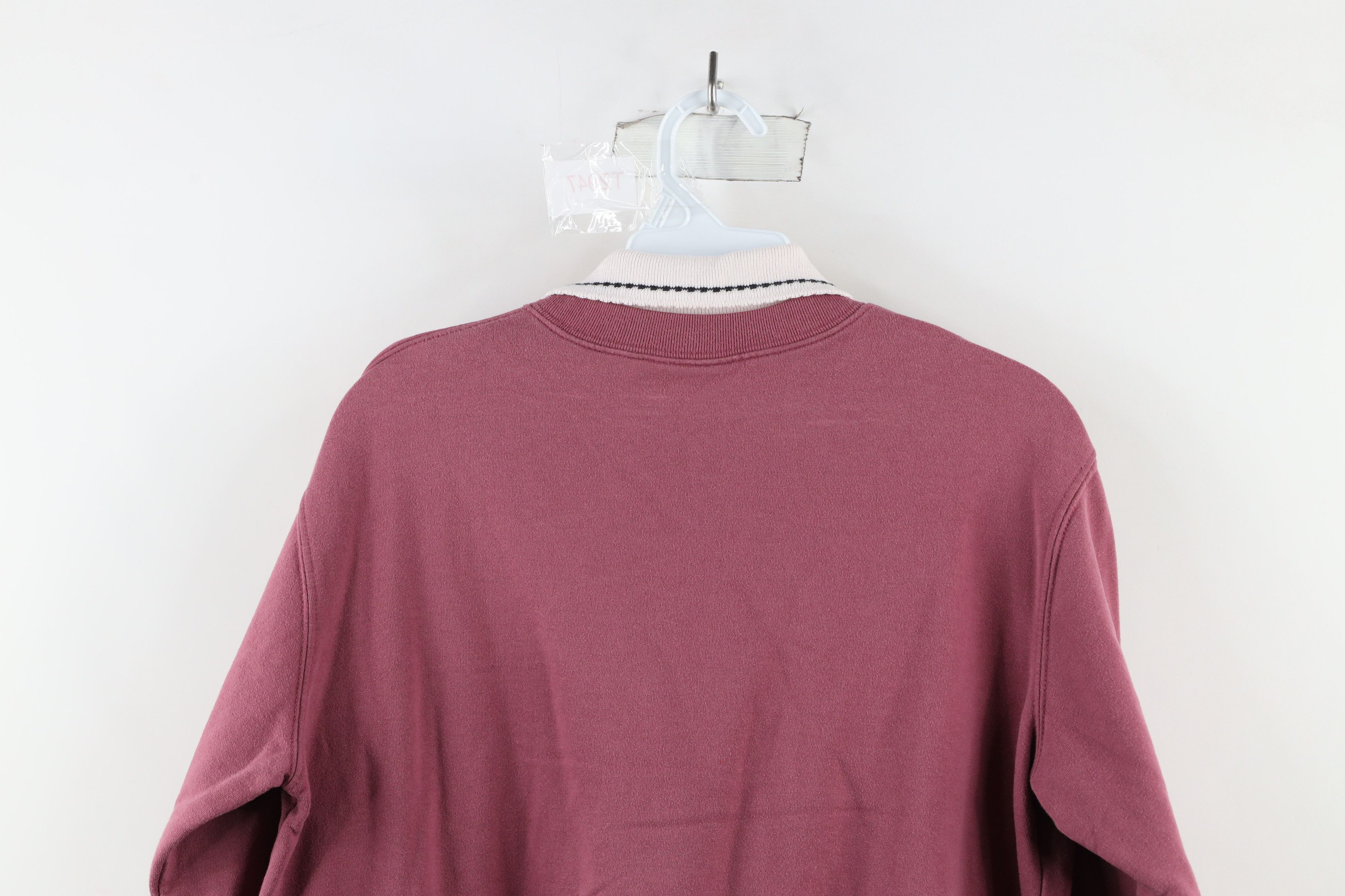 Vintage Vintage 90s Streetwear Heart Flower Collared Sweatshirt Size S / US 4 / IT 40 - 10 Thumbnail