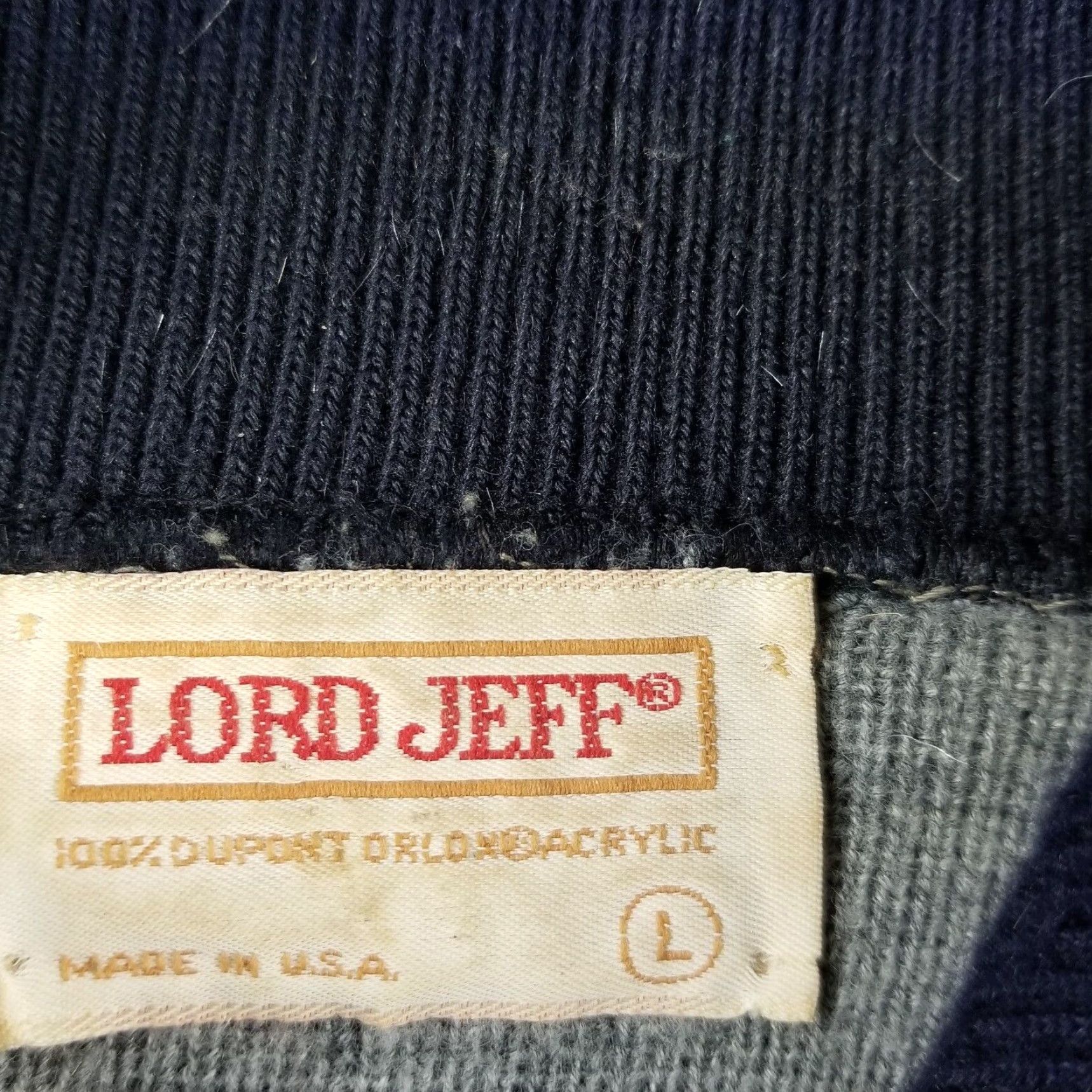 Vintage VINTAGE Lord Jeff Sweater Men L Henley Striped 100% DuPont Orlon Acrylic Blue 80s Fancy/Workwear Mens Size US L / EU 52-54 / 3 - 2 Thumbnail