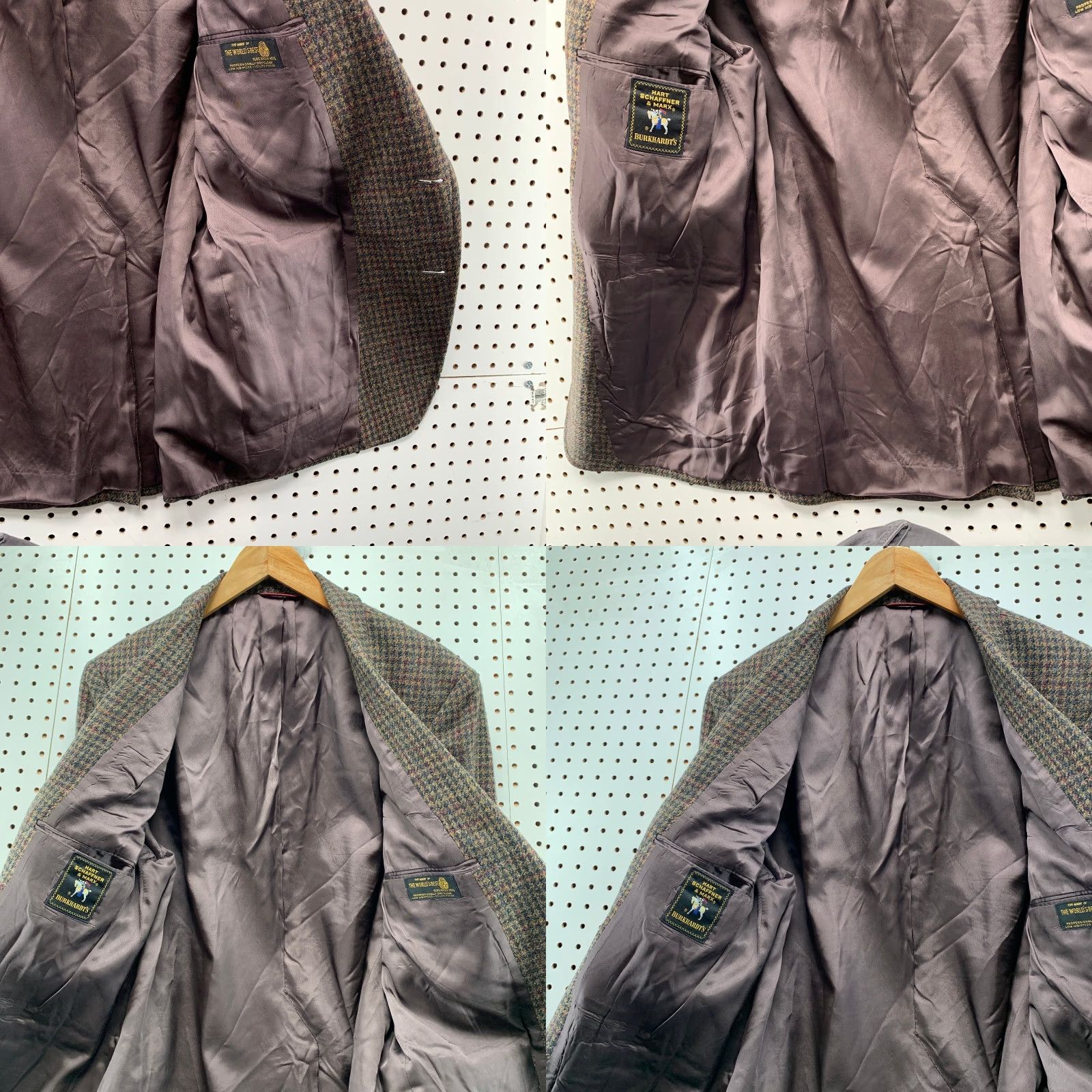 Hart Schaffner Marx Vintage Hart Schaffner Marx Blazer Mens 40 Tweed Wool Brown Houndstooth USA Jacket Blazer Mens 40 Brown Wool Tweed Houndstooth Size 40R - 9 Thumbnail