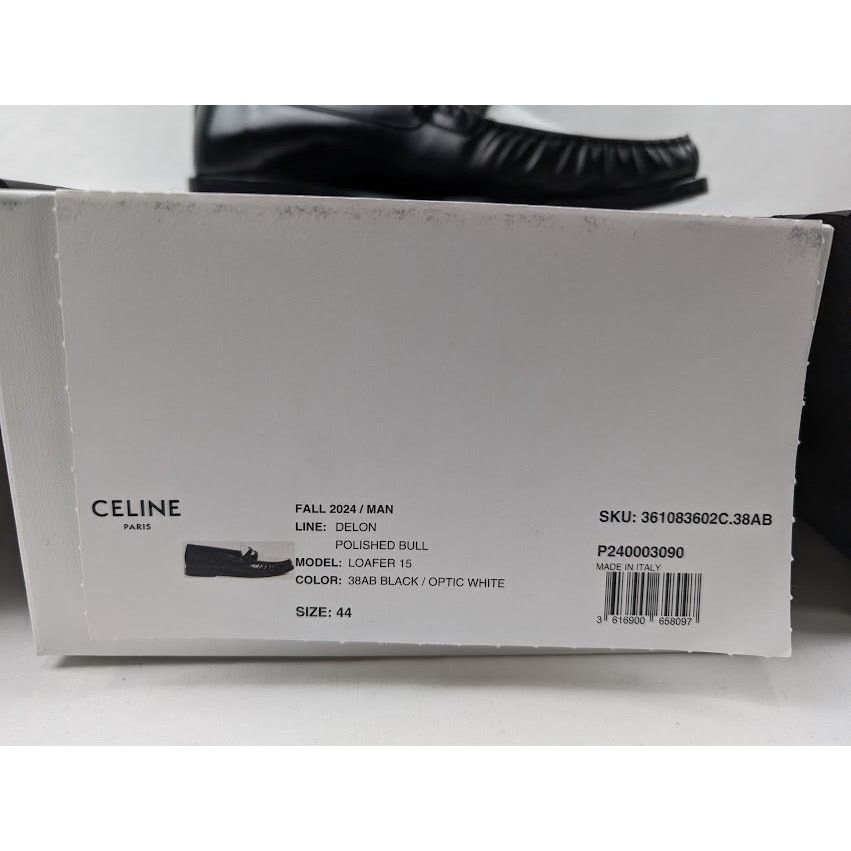 Celine o1rshd1 Loafers 15 in Black/Optic White Size US 11 / EU 44 - 23 Thumbnail