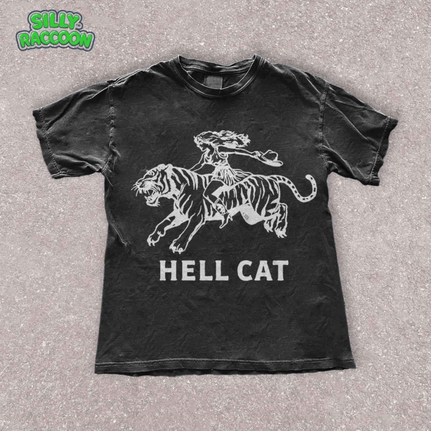 Japanese Brand × Vintage Vintage Cowgirl Hell Cat T-Shirt, Retro Cowgirl T-Shirt Size US L / EU 52-54 / 3 - 1 Thumbnail