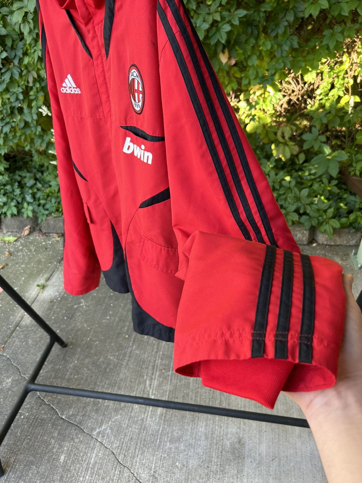 Adidas Vintage Adidas AC Milan Track Jacket Rare 00s Size US L / EU 52-54 / 3 - 3 Thumbnail