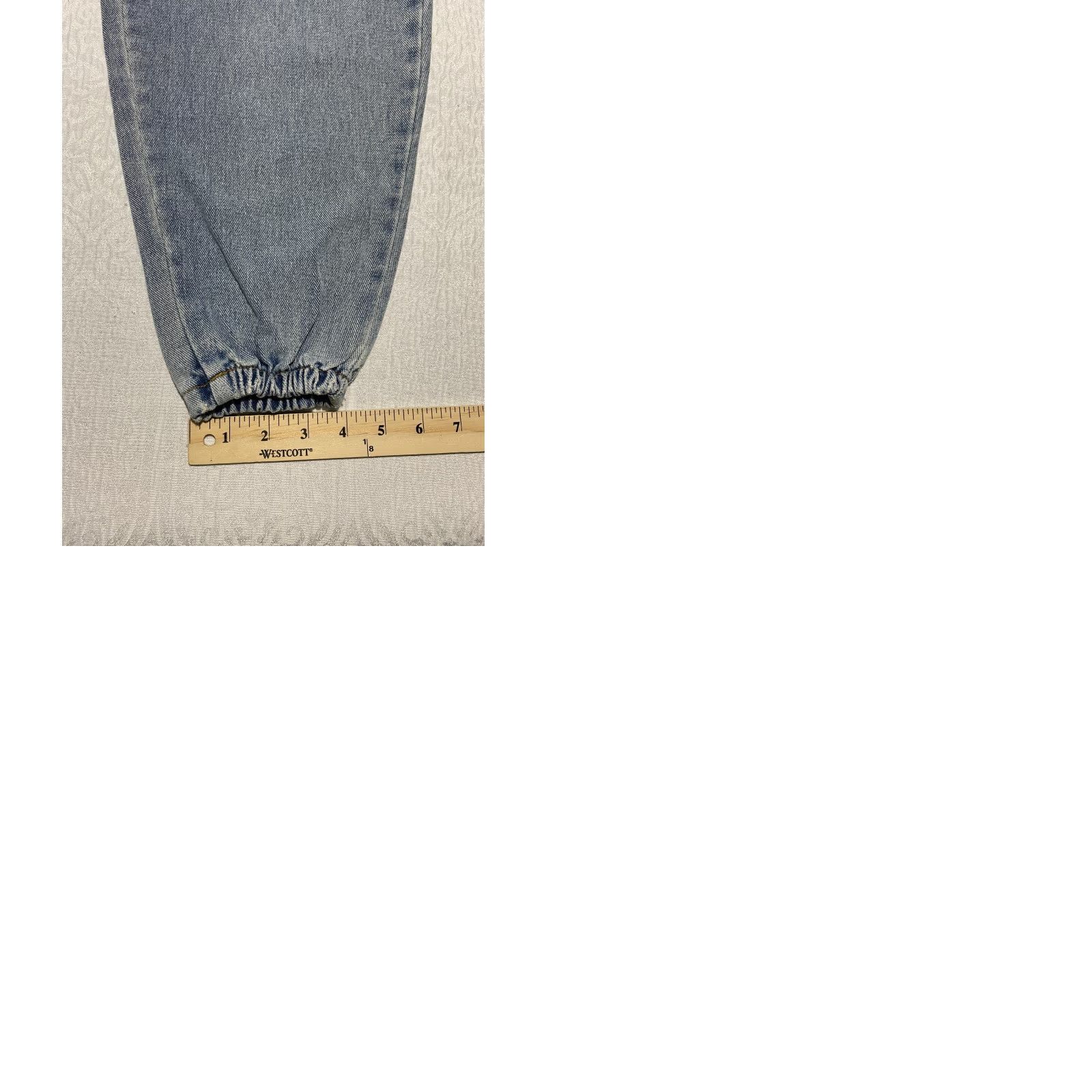 Vintage Angelo Bianco Jeans 5-Pocket Denim Blue Elastic Ankle 90s Grunge High Rise S Women's Size 42" / US 20 - 9 Thumbnail