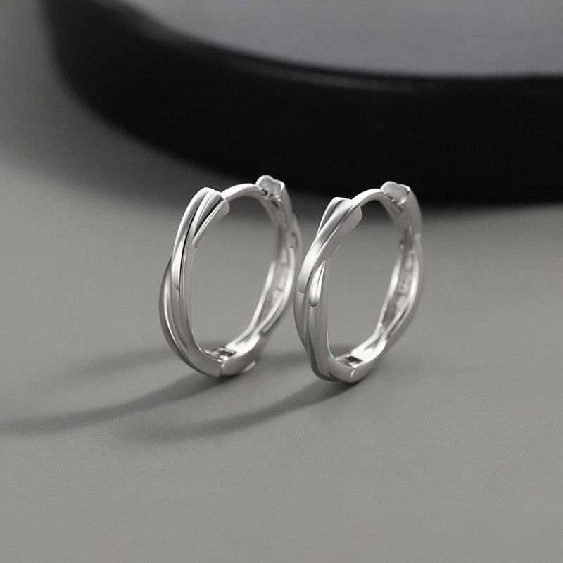 Jewelry × Sterling Silver Punk Earrings One Pairs Chrome Jewelry Size ONE SIZE - 2 Thumbnail