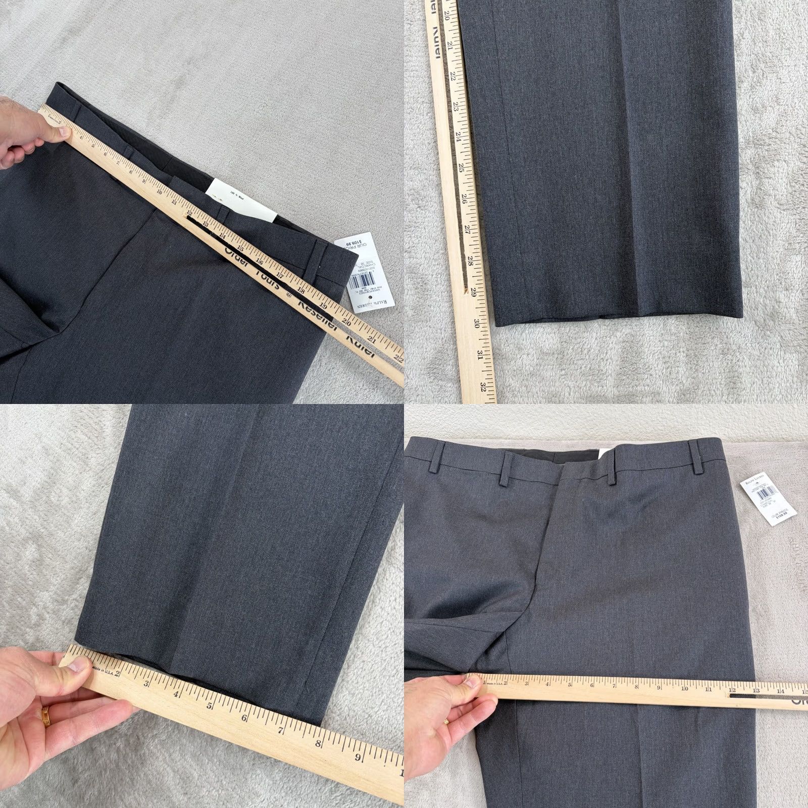 Ralph Lauren Ralph Lauren LRL Slim Fit Suit Men 46R Charcoal Wool 2 Piece Pants 38x30 NWT 60 Size 46R - 11 Thumbnail