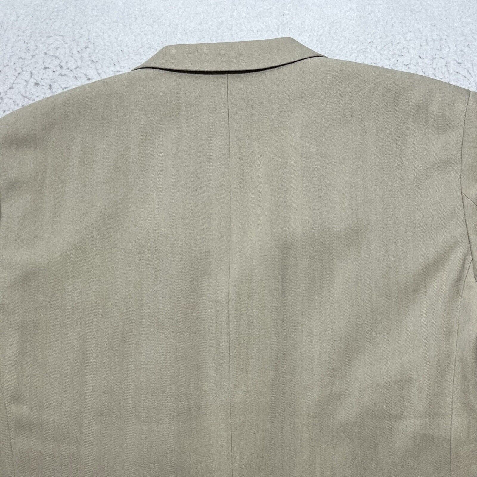 Joseph & Feiss Joseph & Feiss 42S Silk Beige Herringbone Suit Jacket Size 42S - 13 Thumbnail