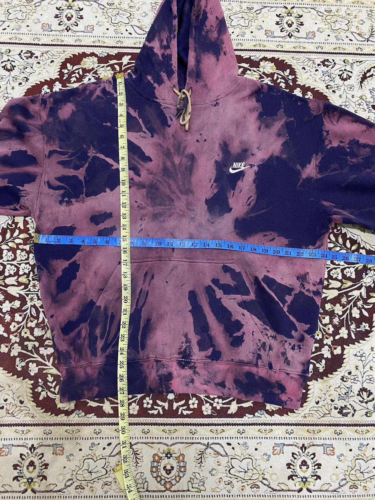 Nike × Vintage Vintage Nike big logo tie dye hoodie / sweatshirt Size US XL / EU 56 / 4 - 14 Thumbnail