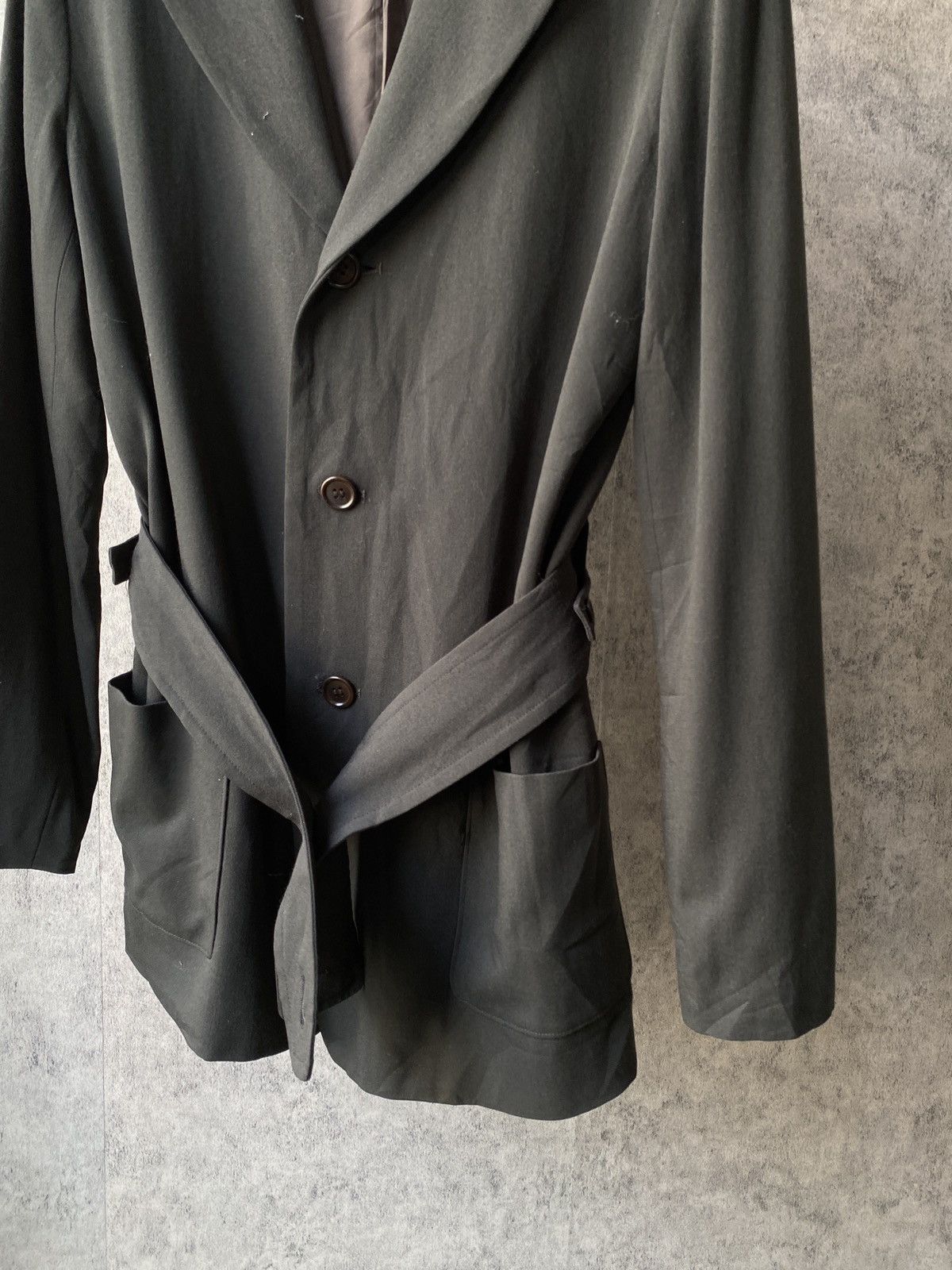 Yohji Yamamoto Vintage Y’s Yohji Yamamoto Belted Design Coat Dark Green Size US M / EU 48-50 / 2 - 5 Thumbnail