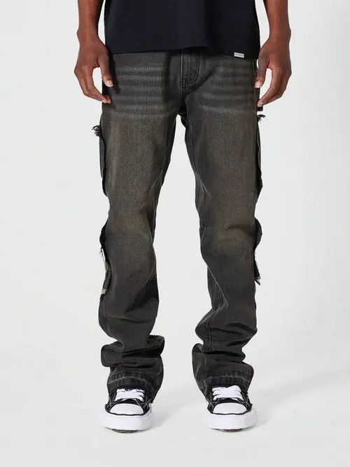 Japanese Brand × Vintage Stacked Workwear Skinny Jeans Size US 34 / EU 50 - 4 Thumbnail
