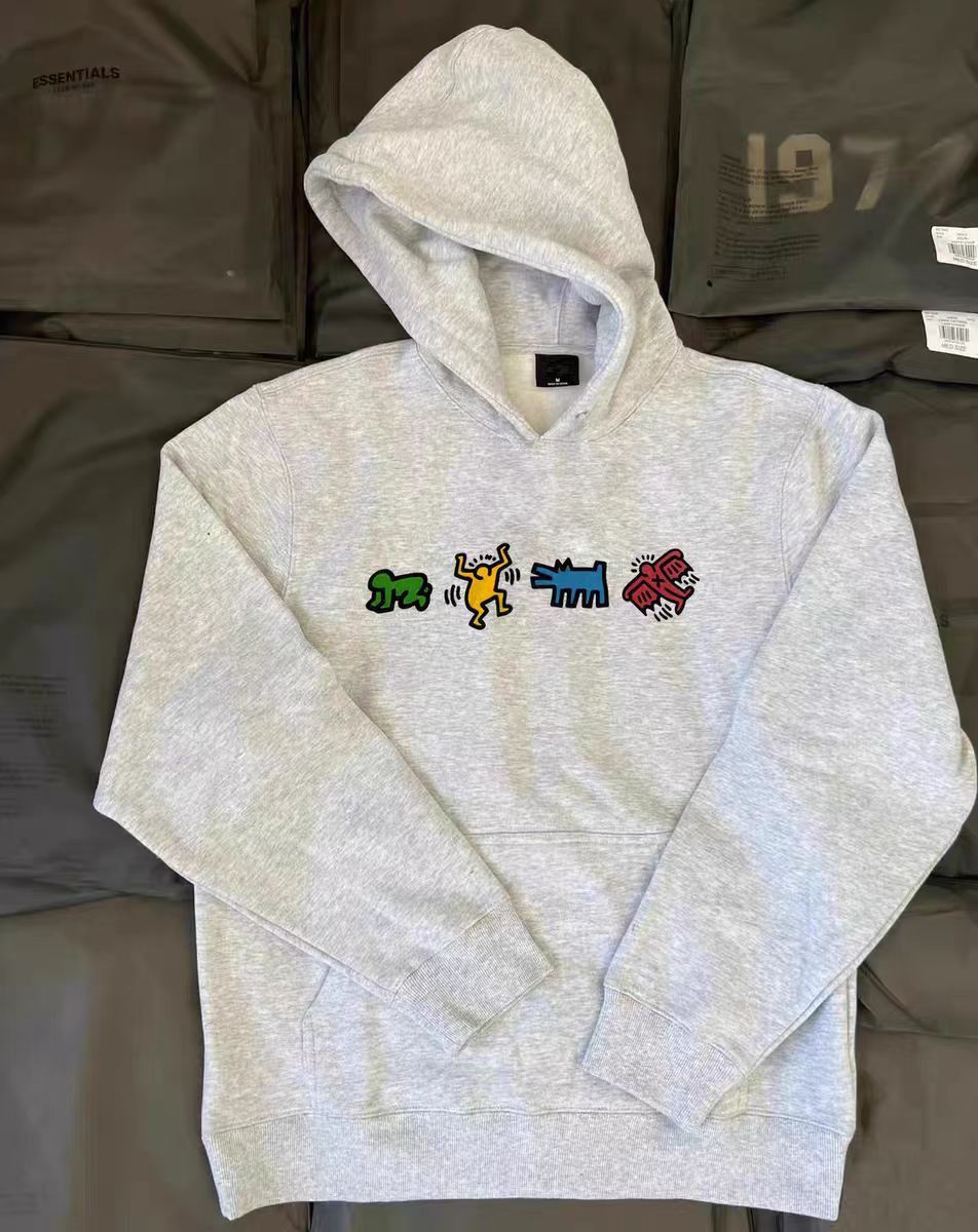 VIBE Keith Haring Cartoon Print Hoodie Size US M / EU 48-50 / 2 - 1 Thumbnail