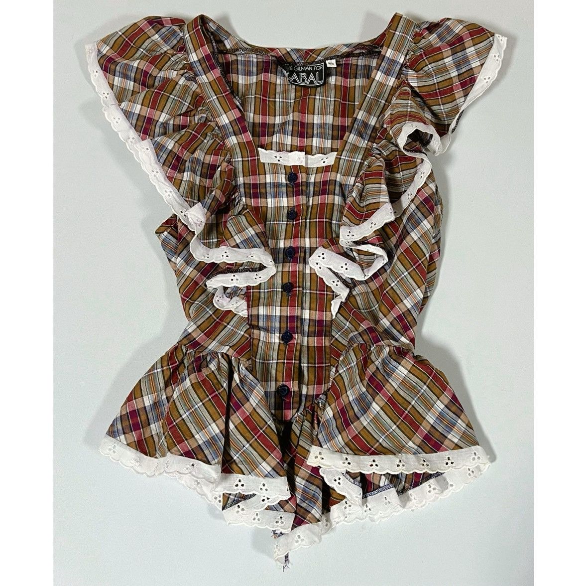 Diane von Furstenberg Diane Gilman Plaid Button-Down Top Shirt Blouse Size 9/10 ♥️✨ Size M / US 6-8 / IT 42-44 - 2 Thumbnail