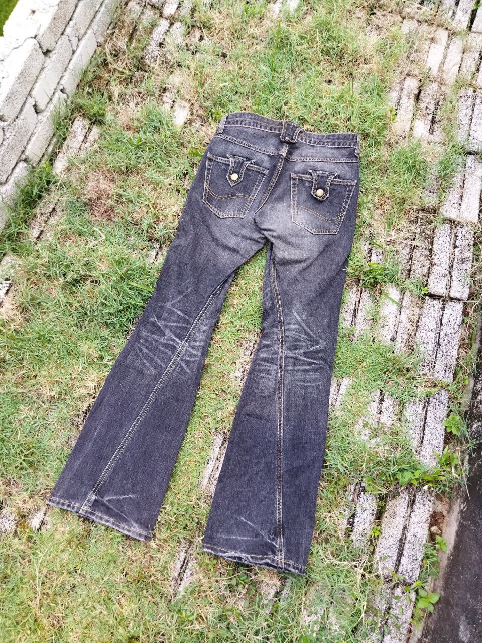 image of Distressed Denim x Lee Vintage Lee Flared Jeans in Black Distressed, Men's (Size 31)