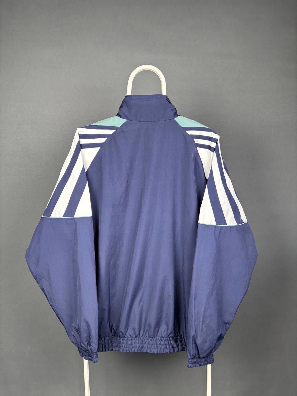 Adidas Adidas Windbreaker Jacket Size L Blue/White Full Zip Vintage Size US L / EU 52-54 / 3 - 3 Thumbnail