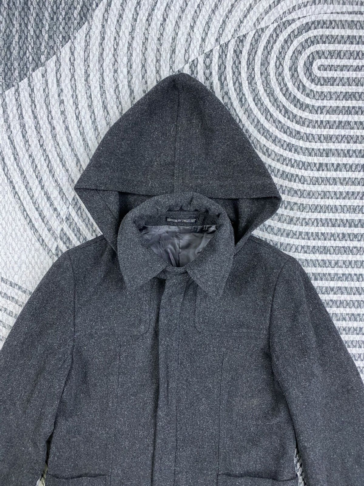 Yohji Yamamoto 🔥STEALS Yohji Yamamoto Ined Wool Long Hoodie Jacket Size US S / EU 44-46 / 1 - 6 Thumbnail