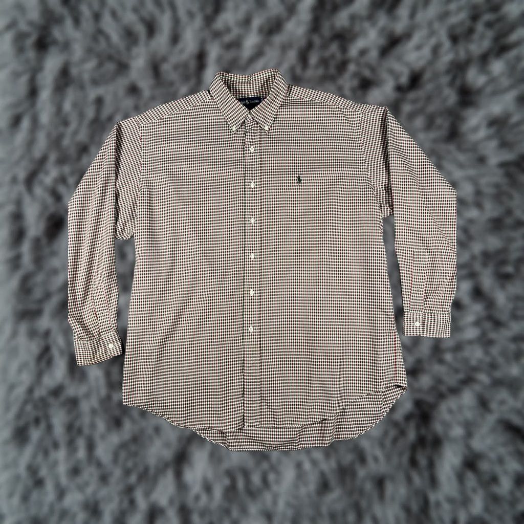 Ralph Lauren Ralph Lauren Blake Button Shirt Men XL Polo Logo Green Red Check Long Sleeve Size US XL / EU 56 / 4 - 1 Thumbnail
