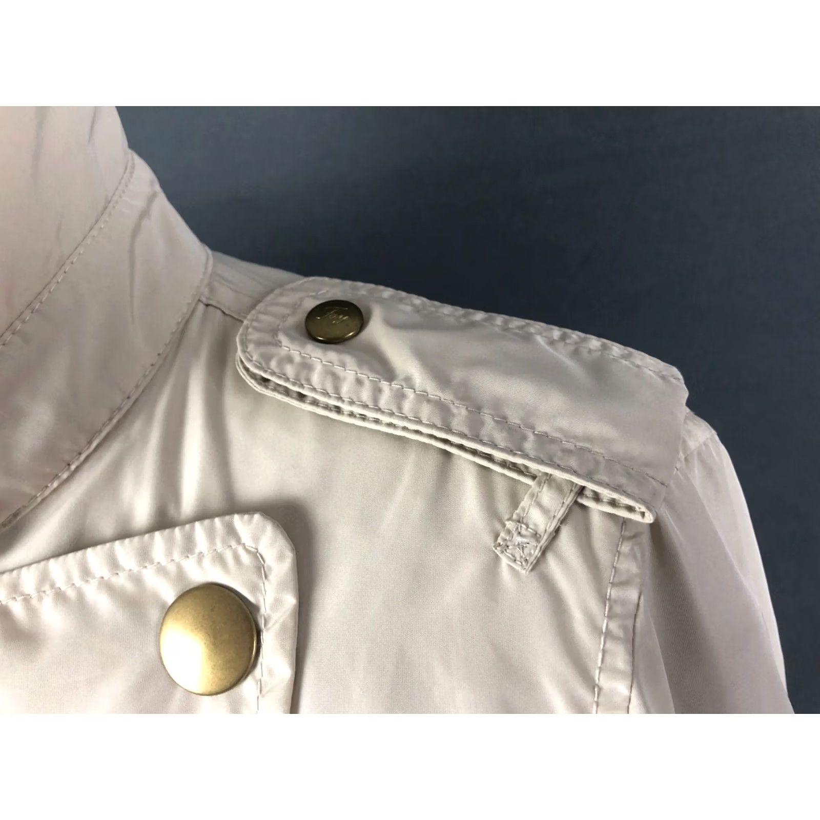 Fay Fay Trench Coat Ivory Women S Belted Snap Front Polyester Casual Long Sleeve Mid-Length Size S / US 4 / IT 40 - 6 Thumbnail