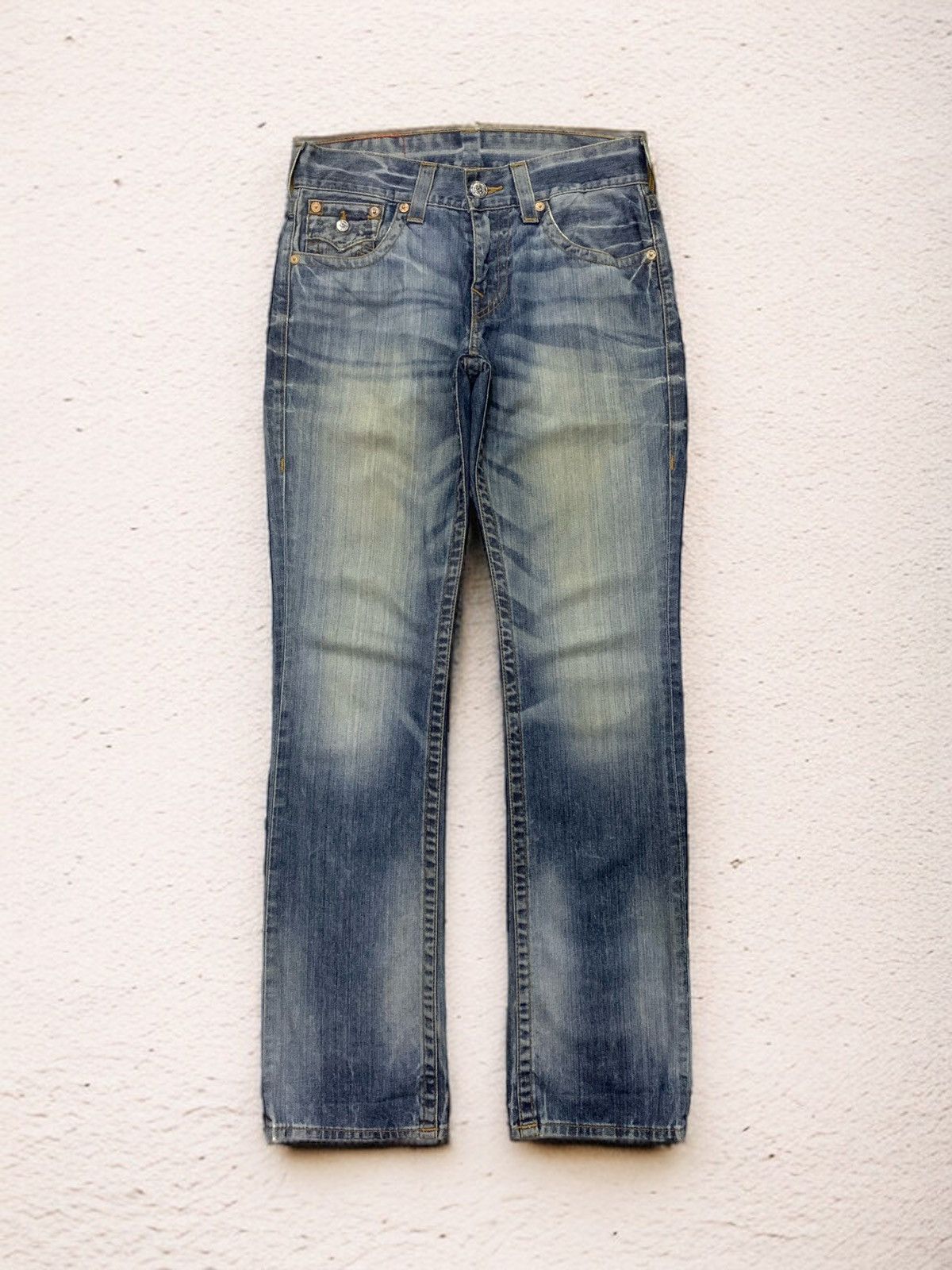 True Religion × Vintage True Religion Straight Cut Denim Pants Jeans Size US 31 - 2 Thumbnail