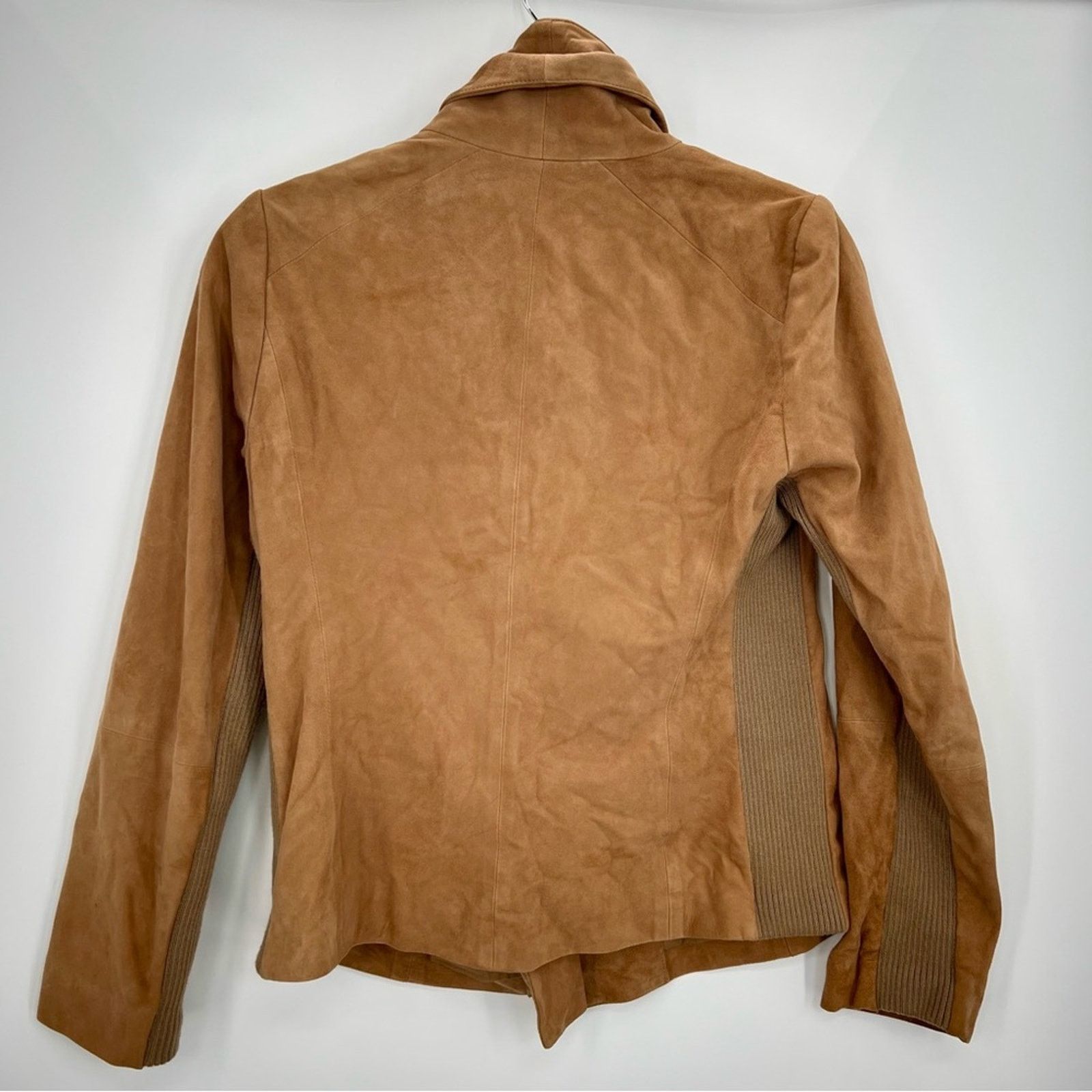Vince Vince Goat Leather Zip Up Suede Jacket Motorcycle Biker L Size L / US 10 / IT 46 - 11 Thumbnail