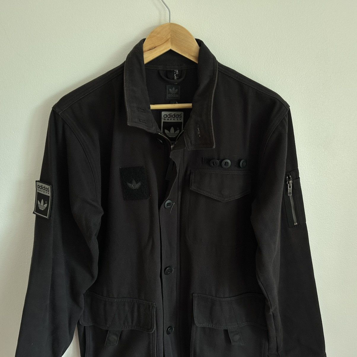 Adidas Adidas Safety Military Jacket Small Black Mens Utility Y2k Size US S / EU 44-46 / 1 - 3 Thumbnail