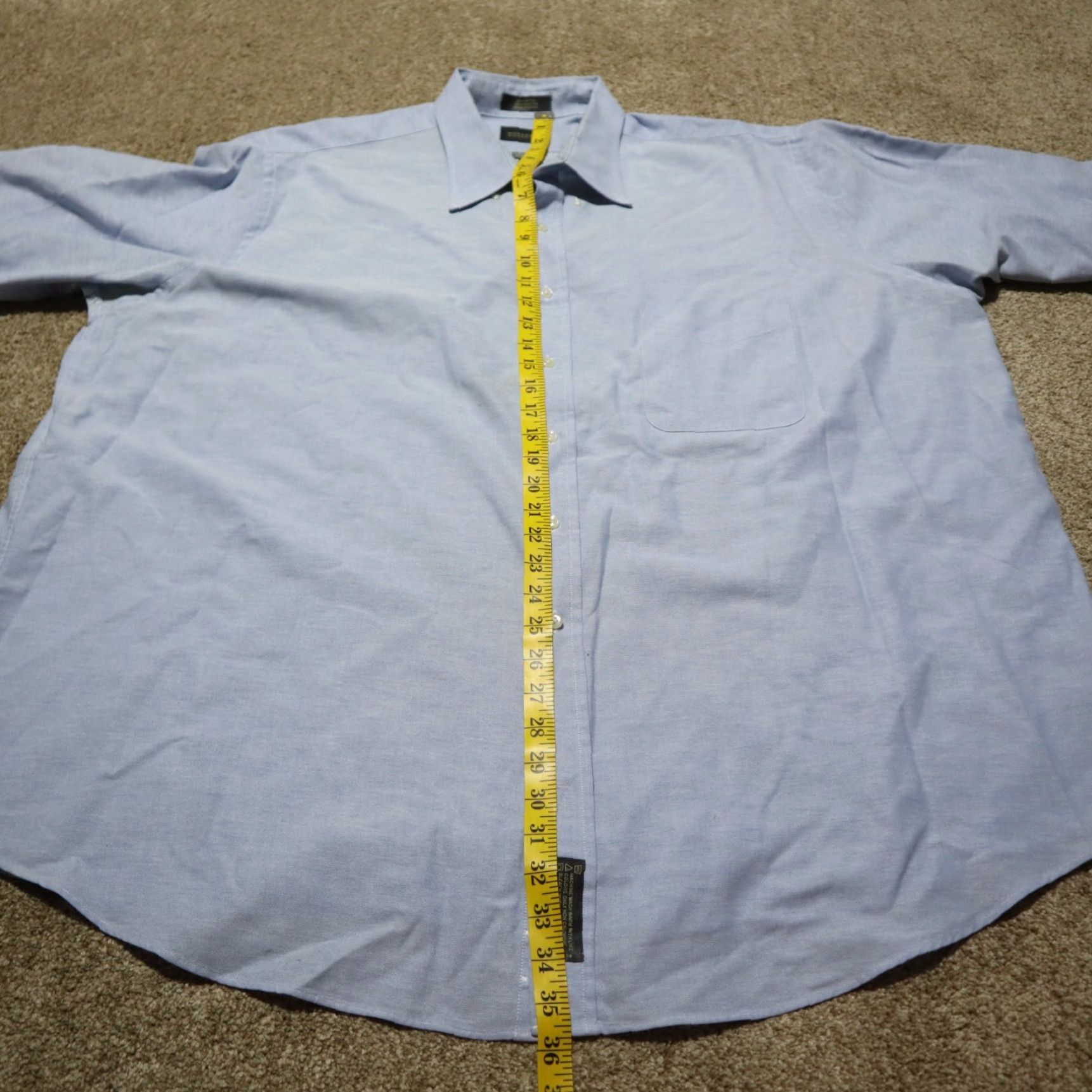 LLOYD Alexander Lloyd Blue Button-Up Shirt Men's Size 20 34 / 35 Shirt Cotton Striped Button-Up Blue 20 Mens Size US XXL / EU 58 / 5 - 6 Thumbnail