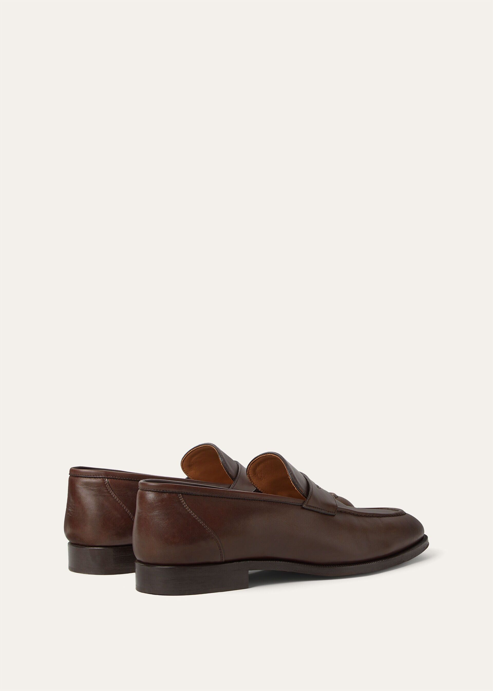 Loro Piana os11x0226 FAO6135 Sergio Loafers in French Coffee Size US 11 / EU 44 - 4 Thumbnail