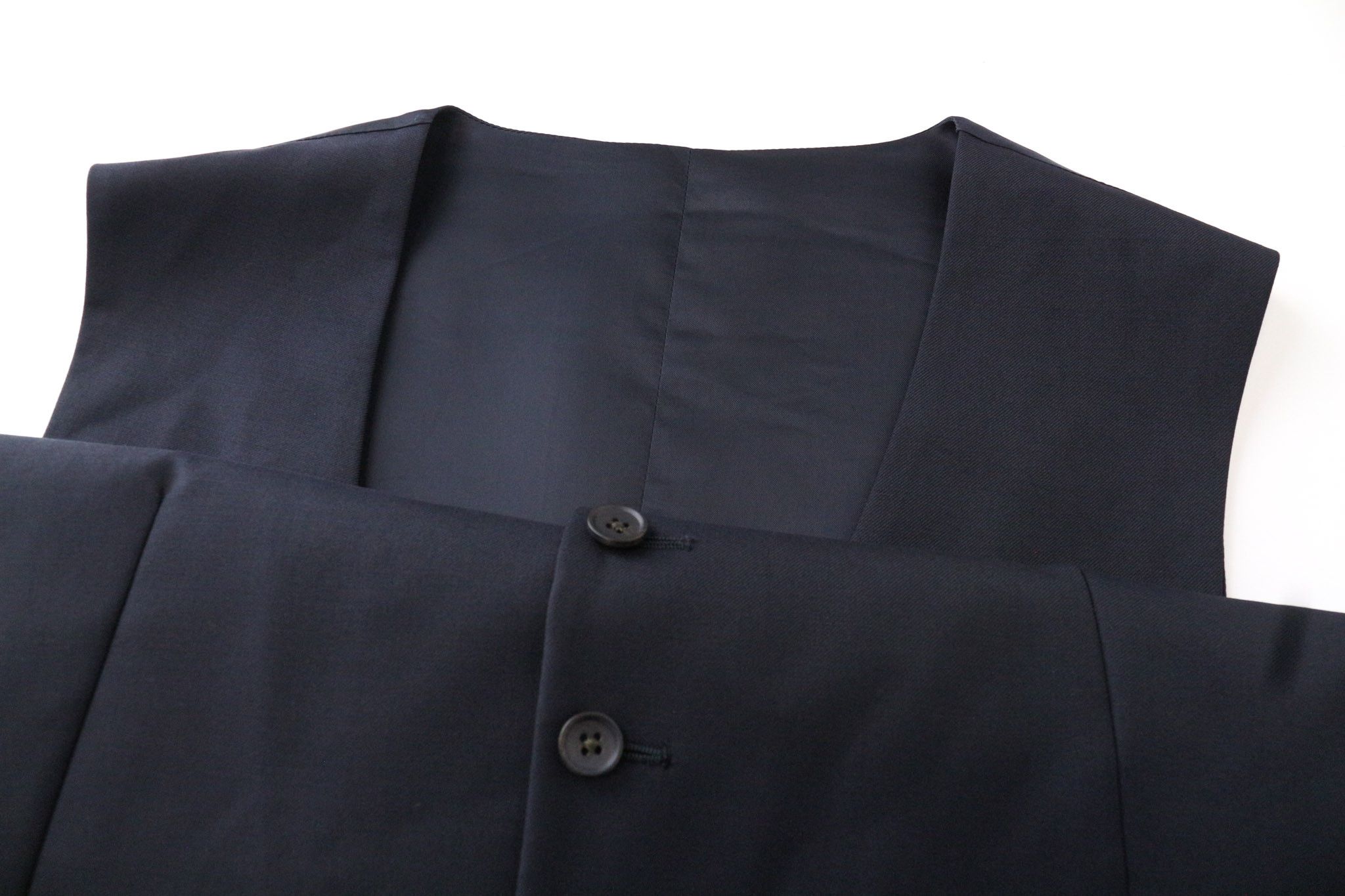 Suitsupply FERRARA UK42R Blue Wool V-Neck Waistcoat 75044 Size 42R - 3 Thumbnail