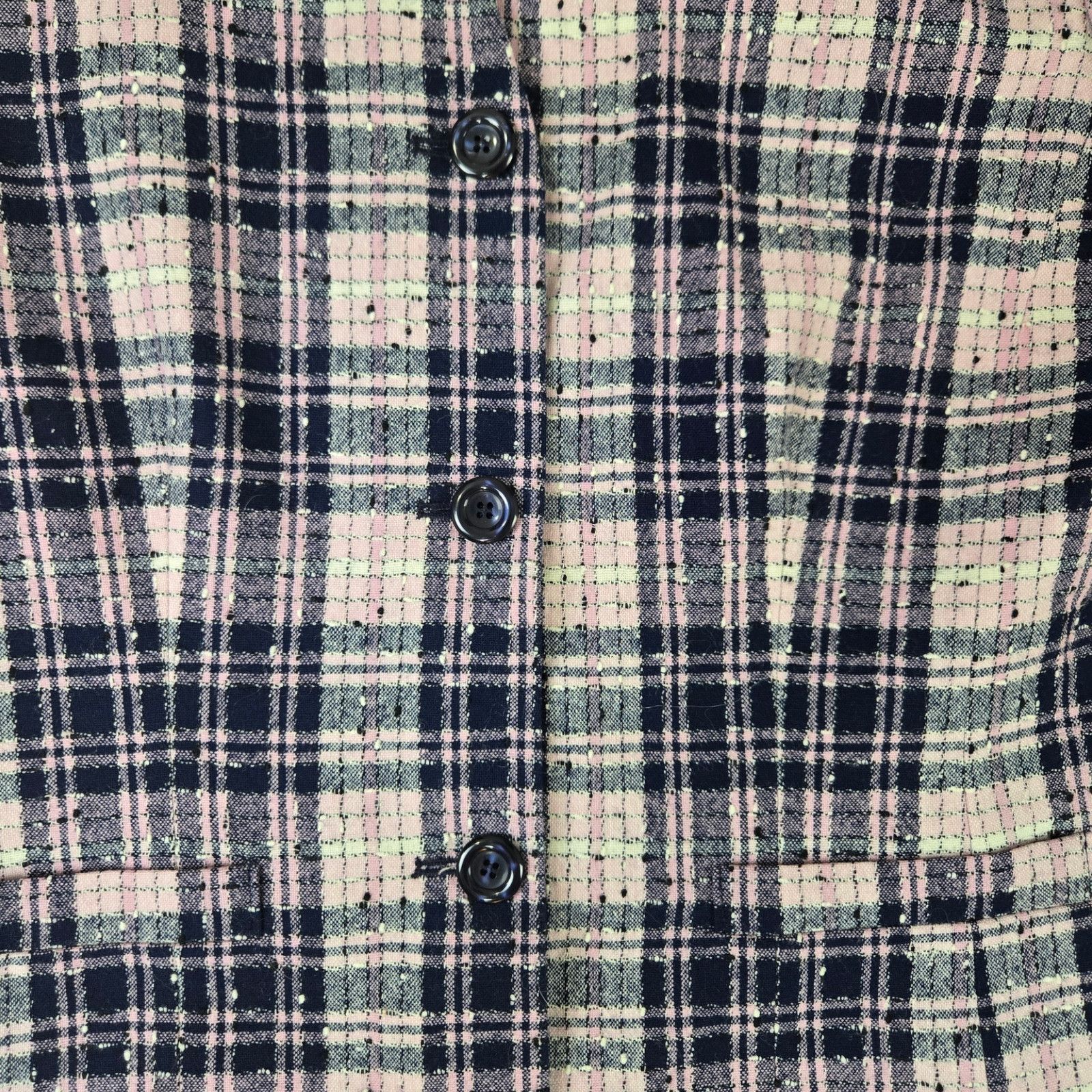 Pendleton Vintage 90s Pendleton Pink Plaid Wool Tweed Blazer Deadstock Size XL / US 12-14 / IT 48-50 - 3 Thumbnail