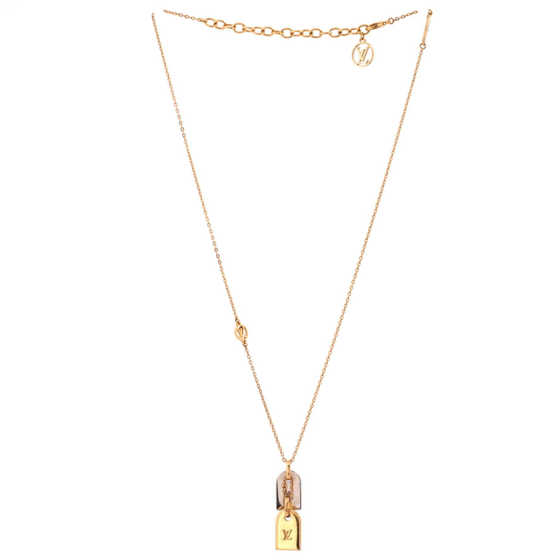 Louis Vuitton Nanogram Name Tag Pendant Necklace Metal Size ONE SIZE - 1 Thumbnail