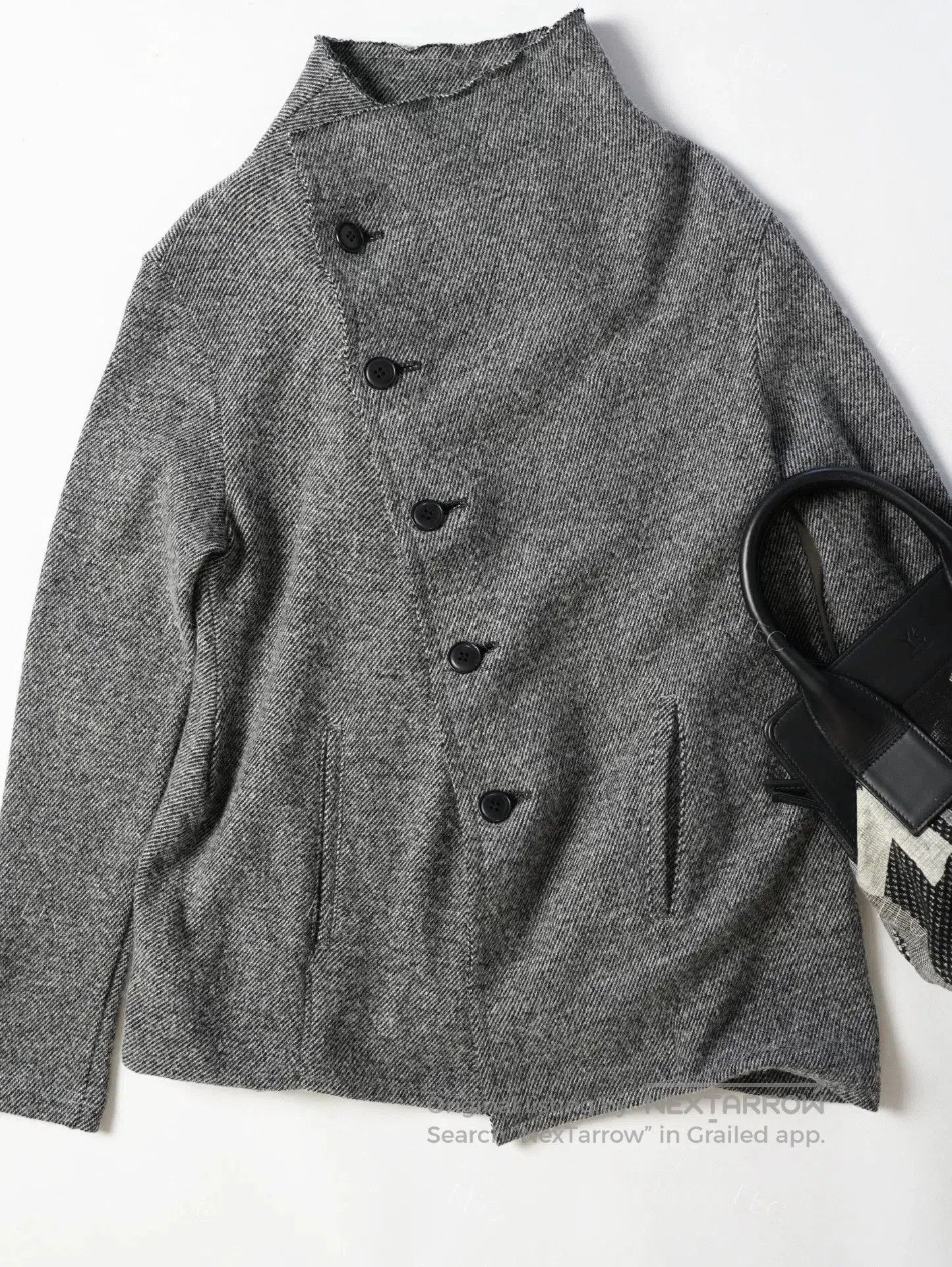 Yohji Yamamoto Yohji Yamamoto Gray Wool Jacket. Size US M / EU 48-50 / 2 - 2 Thumbnail