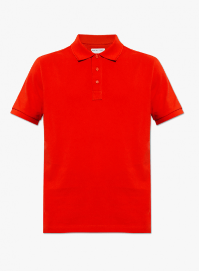 image of Bottega Veneta O1Loc1C0424 682544 Polo In Red, Men's (Size XL)