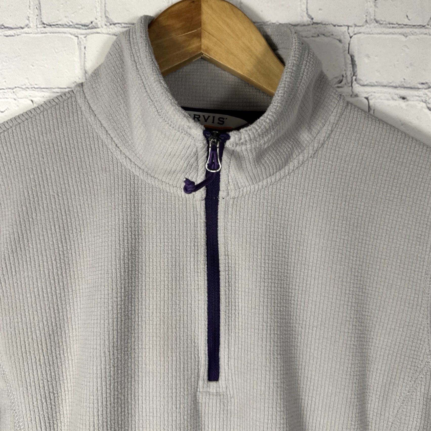 Orvis Orvis Microgrid Fleece Jacket 1/4 Zip Small Gray Womens Regular Fit Athleisure Jacket Size S / US 4 / IT 40 - 2 Thumbnail
