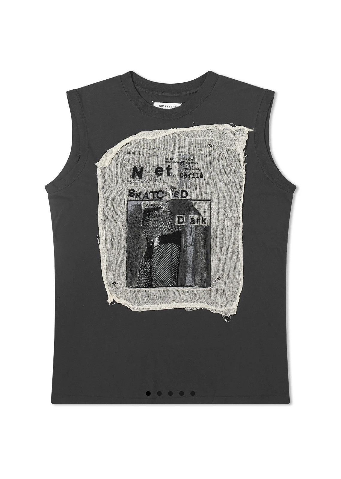 Maison Margiela MAISON MARGIELA FRONT PRINT SLEEVELESS TOP